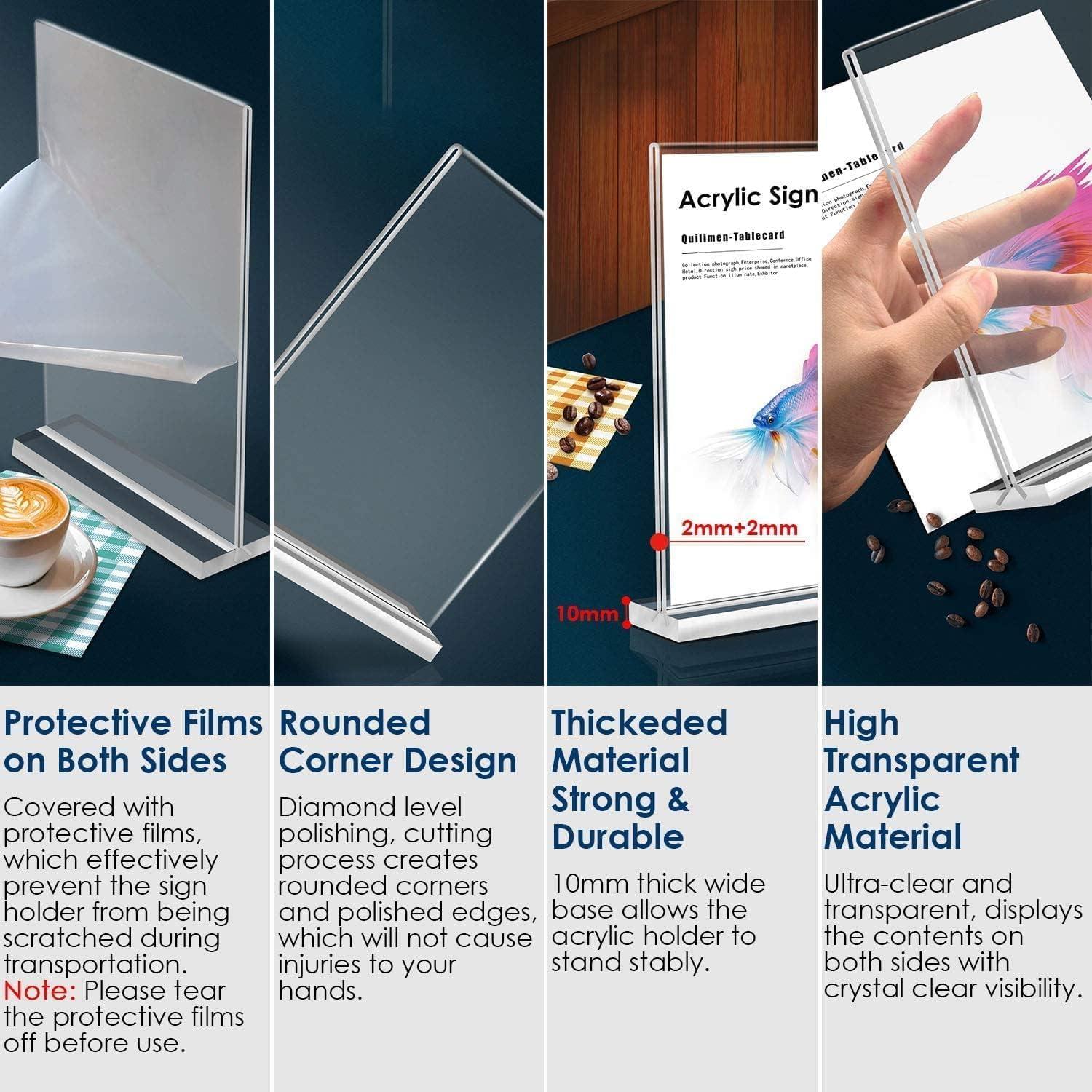 Soporte de Carteles Acrílico Doble Cara A4 GUANGGAOPAI123