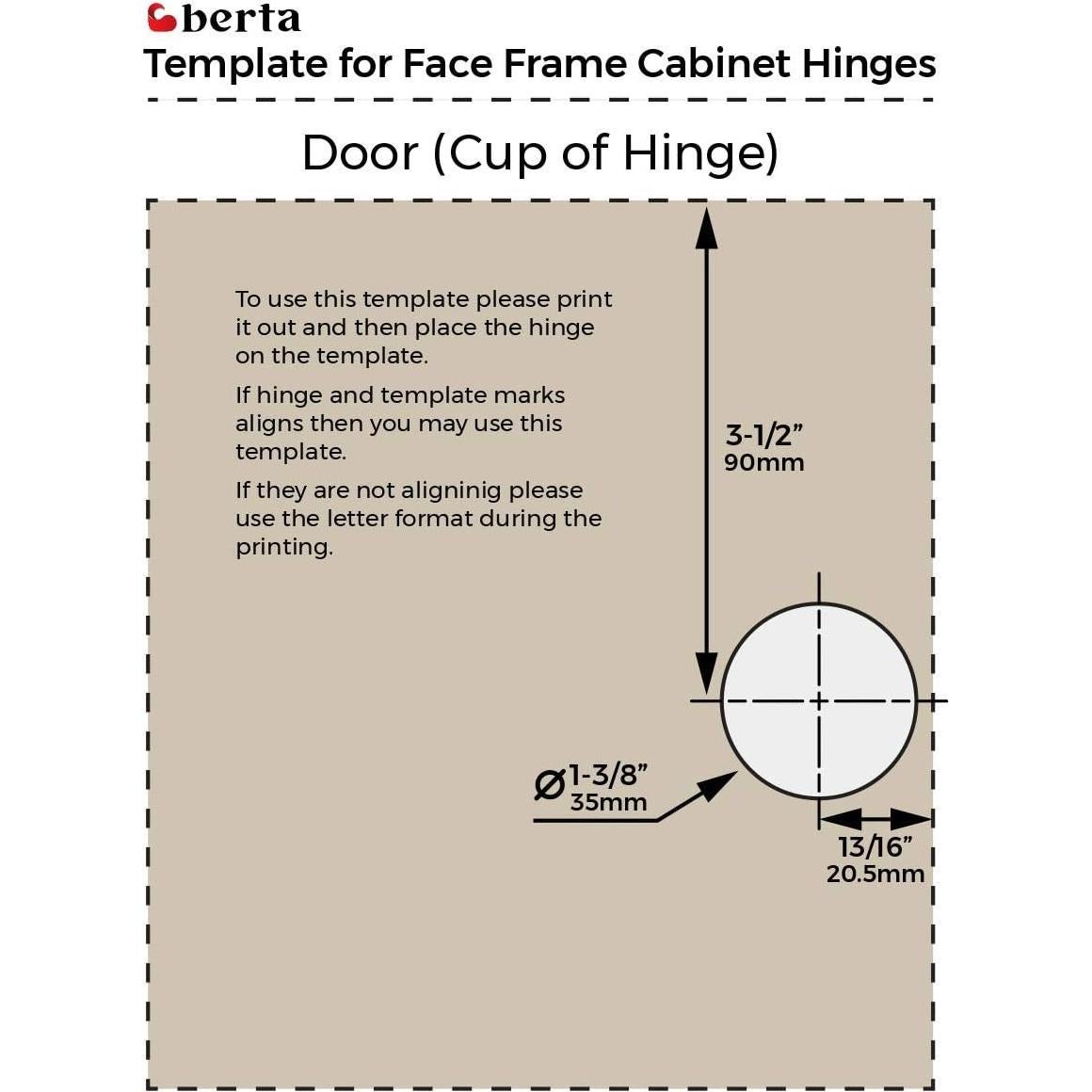 Bisagras de Cierre Suave Berta 3/4" Superposición 4 Piezas