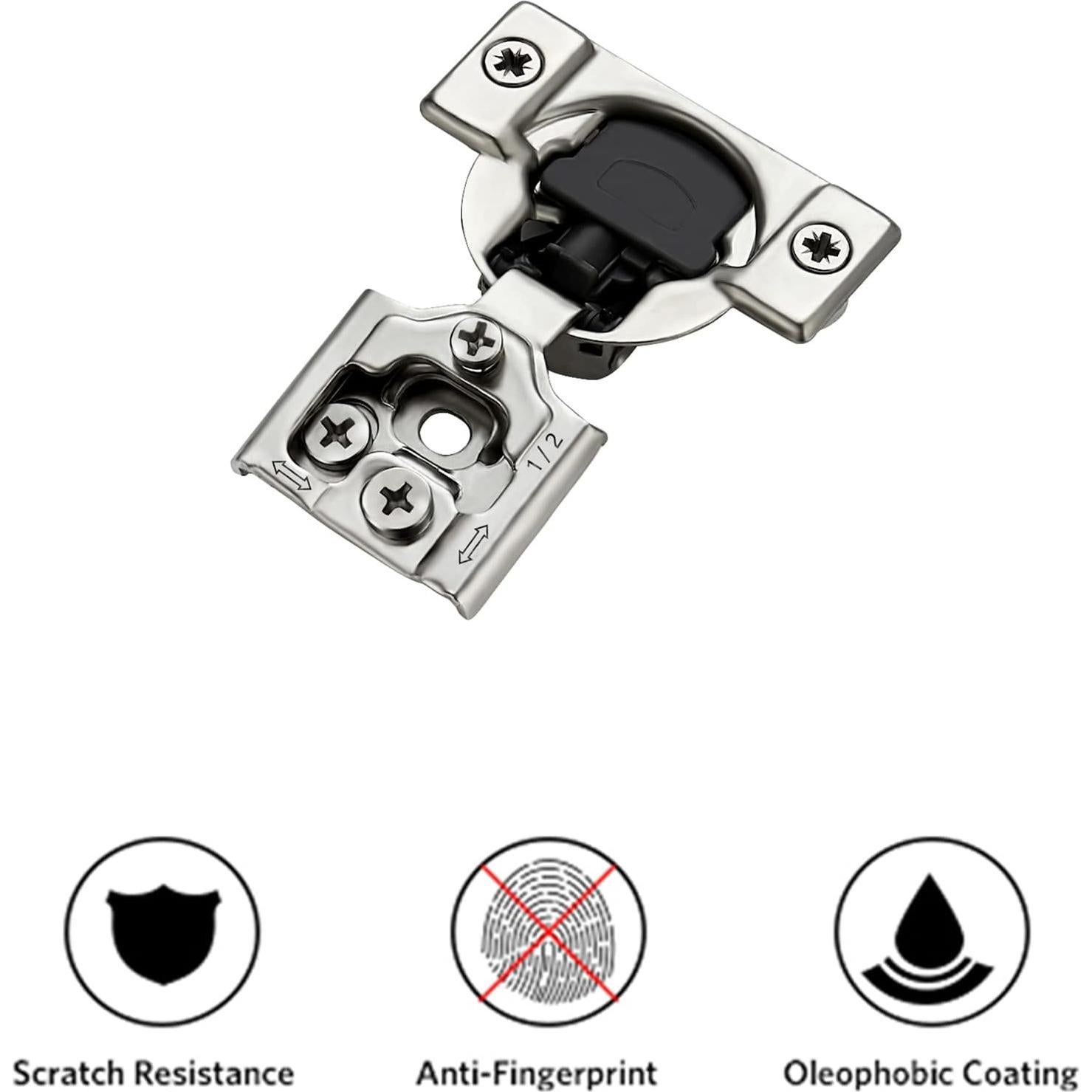 Bisagras de Cierre Suave Ravinte 60 Pack 30 Par 35mm Niquel Satinado