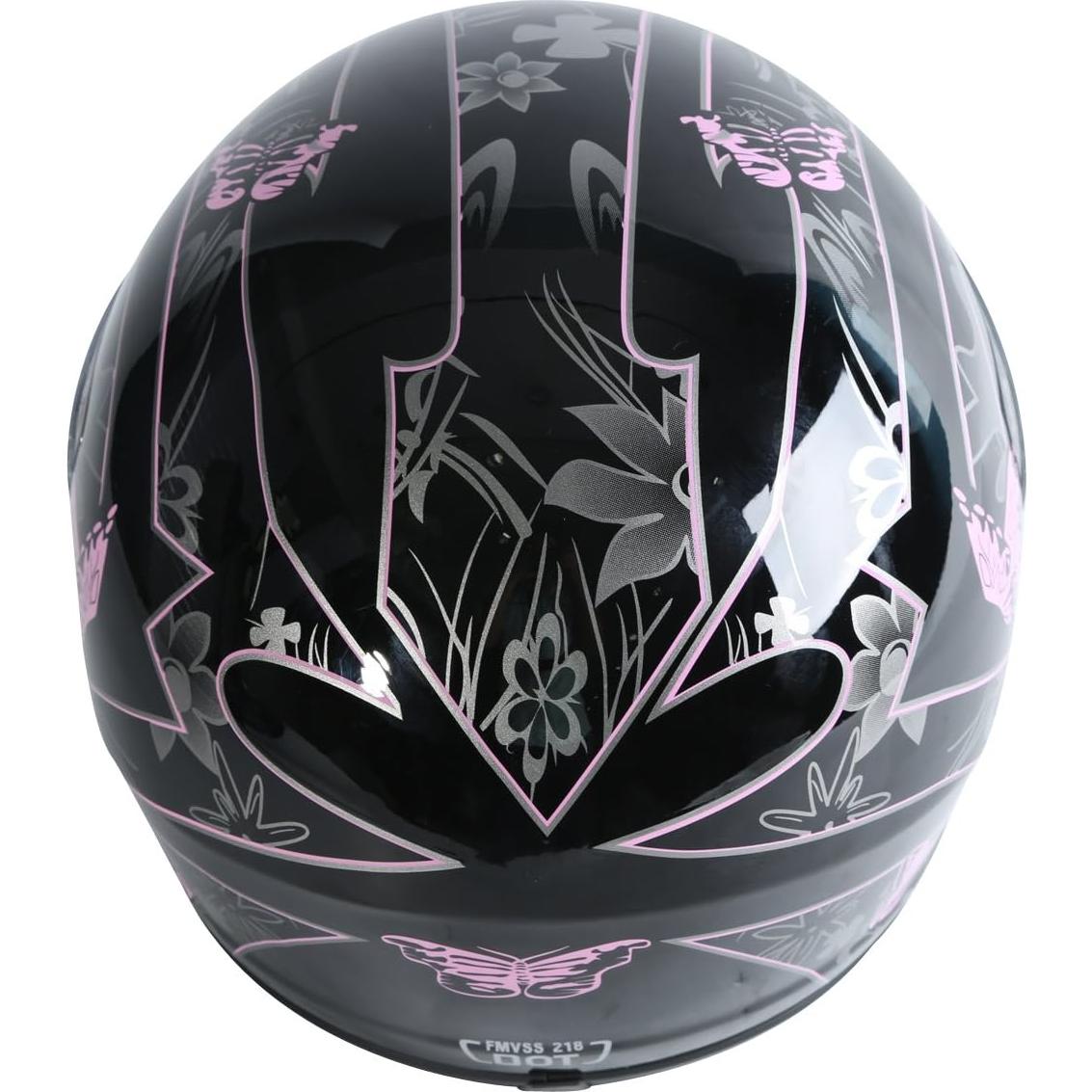 Casco de Motocross Abatible TCT-MOTORPARTS Rosa Negro Pequeño