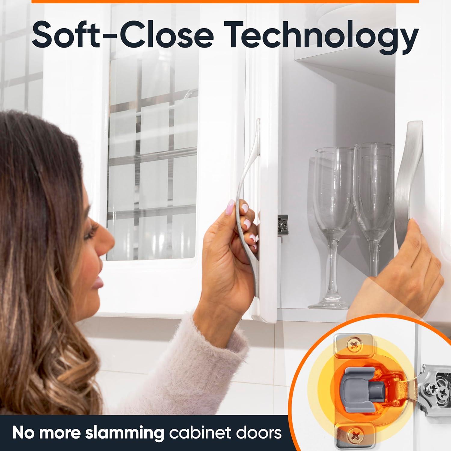 Bisagras de Cierre Suave DecoBasics 50 Unidades 3/4" Acero Inoxidable