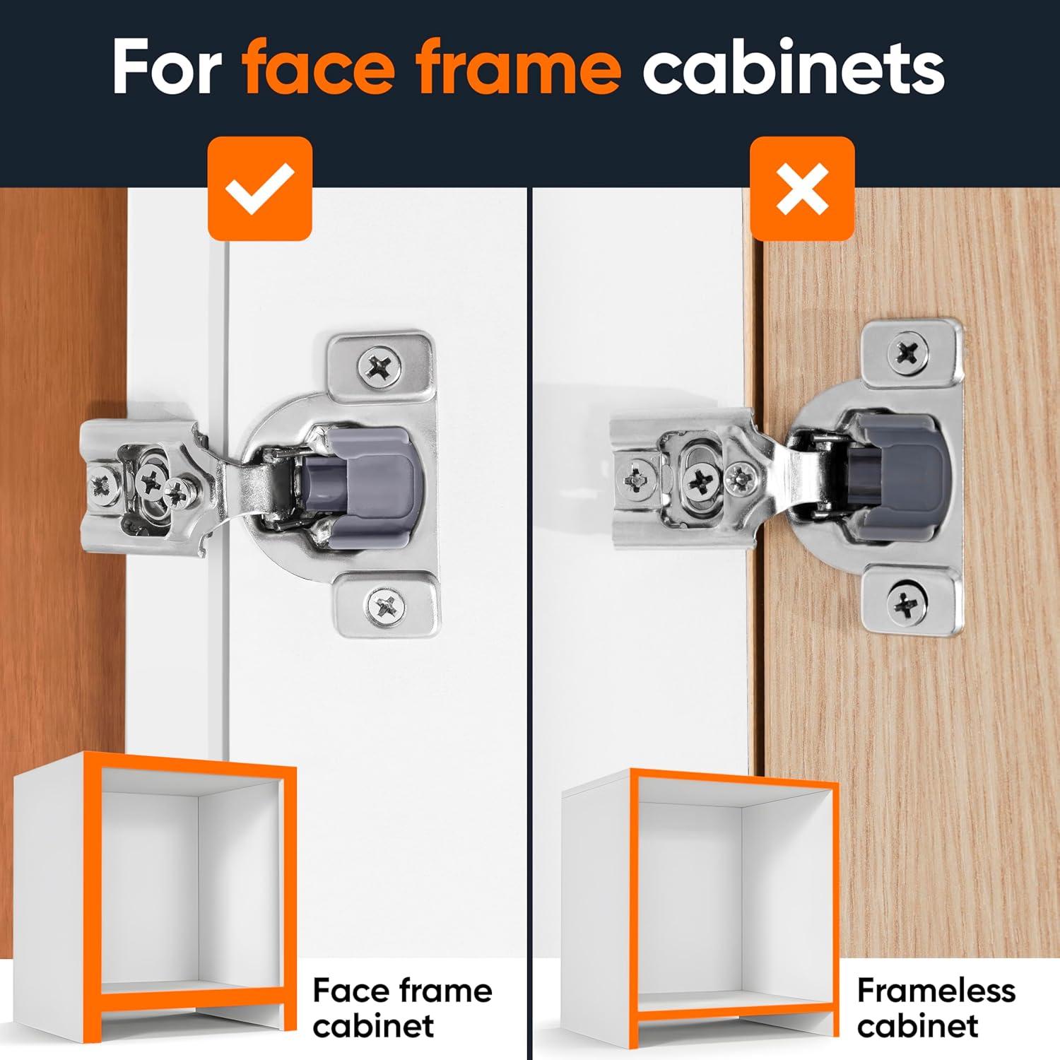 Bisagras de Cierre Suave DecoBasics 50 Unidades 3/4" Acero Inoxidable