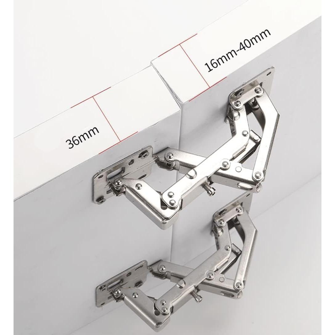 WANLIAN 170 Degree Hinges Frameless Cabinet Door Hinges Hidden Hydraulic Adjustable Mounting Hinges Soft Closing Stainless Steel Buffer Damping Wardrobe (2 Pairs of Cabinet Hinges)
