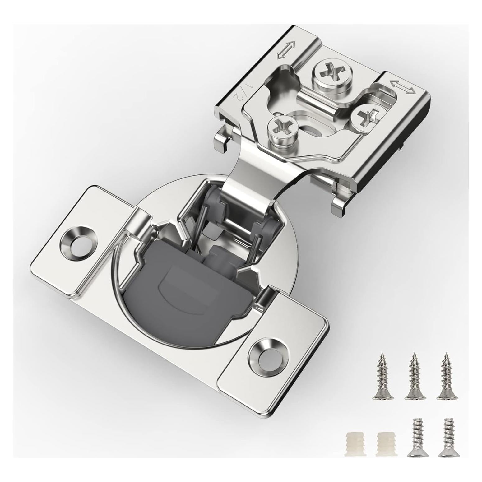 FURNIWARE 20 Piezas Bisagras de Gabinete Cierre Suave 12.7mm