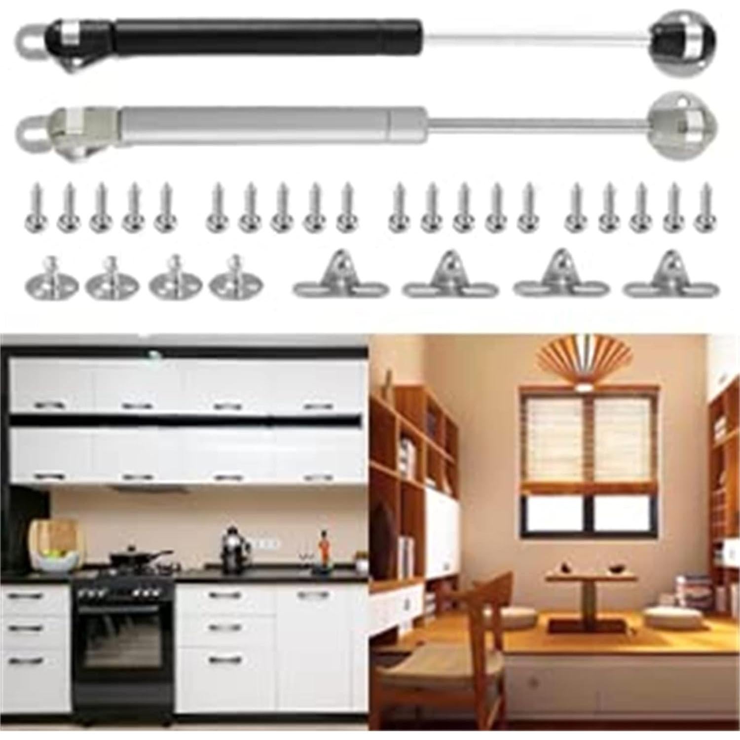 Paquete de 2 Resortes de Gas 100N para Tapa Gabinete vrbabies