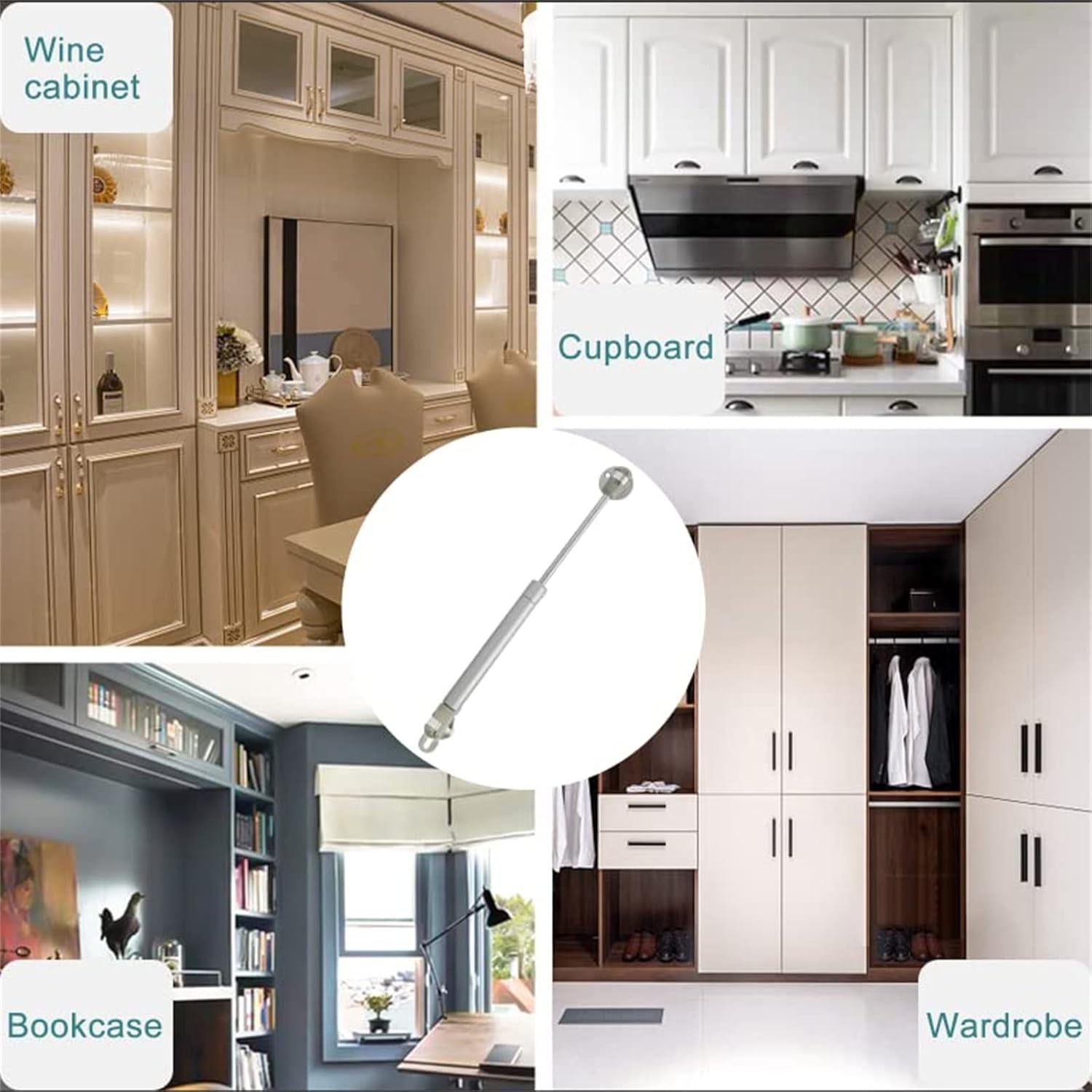 Paquete de 2 Resortes de Gas 100N para Tapa Gabinete vrbabies