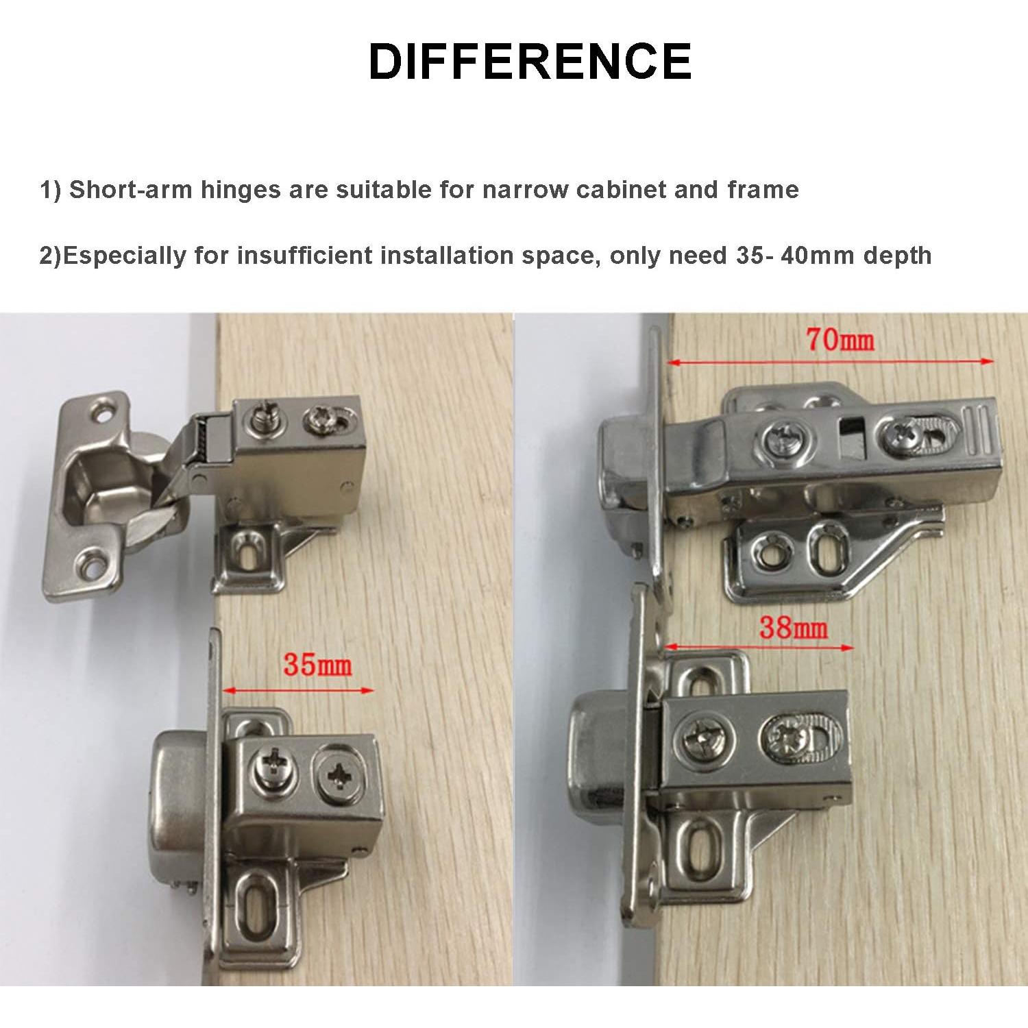 Bisagras de Marco LIKERAINY 35mm con Amortiguador Cierre Suave - Paquete de 4