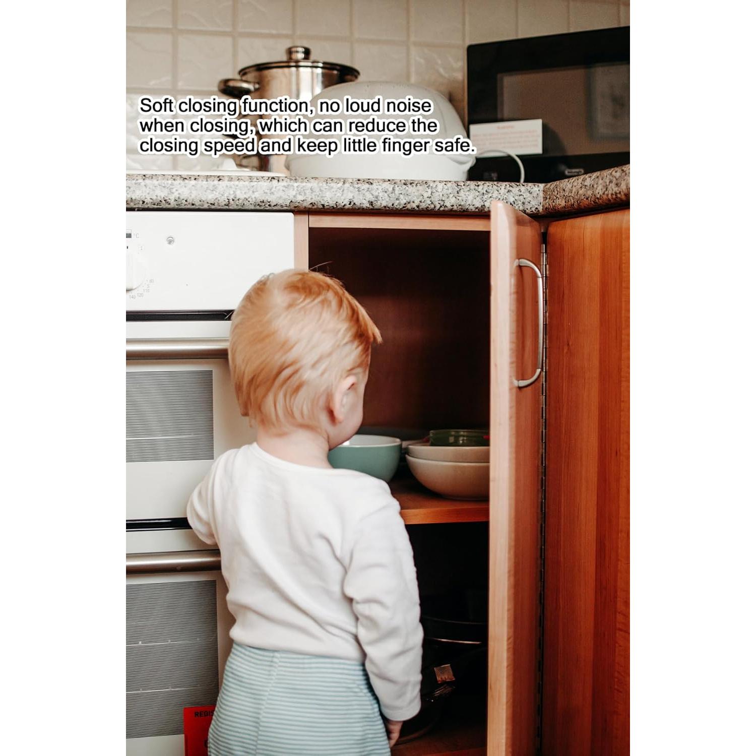 Bisagras de Cierre Suave HTCELLE 1" Paquete de 10 para Gabinetes