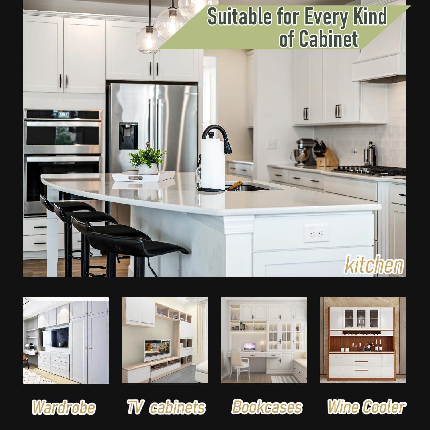 Bisagras de Cierre Suave HTCELLE 1" Paquete de 10 para Gabinetes