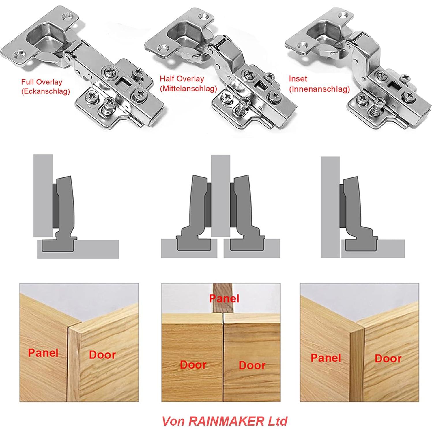 Bisagra de Cierre Suave LOOTICH 35mm Acero Inoxidable Paquete 8