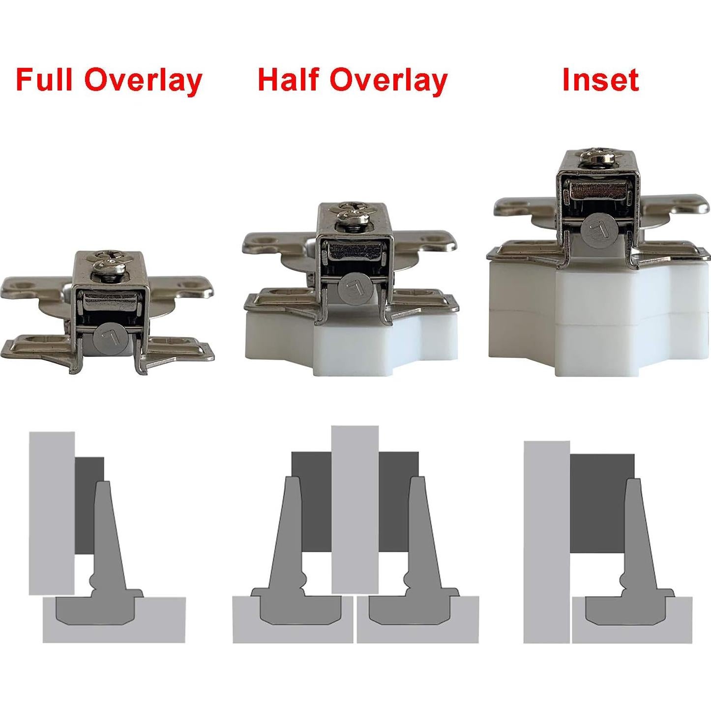 Bisagras de Marco Completo LIKERAINY 95° con Amortiguador - 8 Piezas