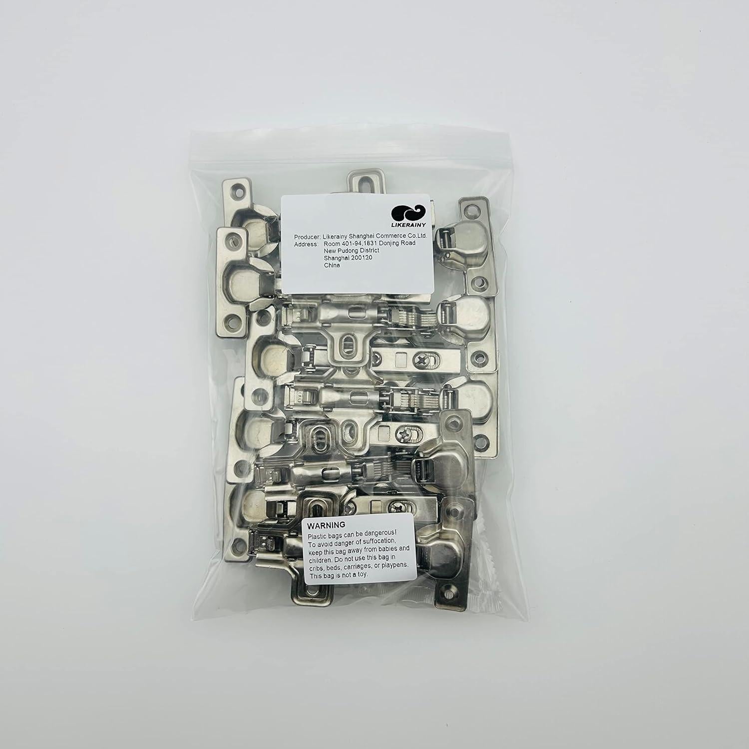 Bisagra Media Superposición LIKERAINY 95° Ø26mm Cierre Suave - 10 Piezas