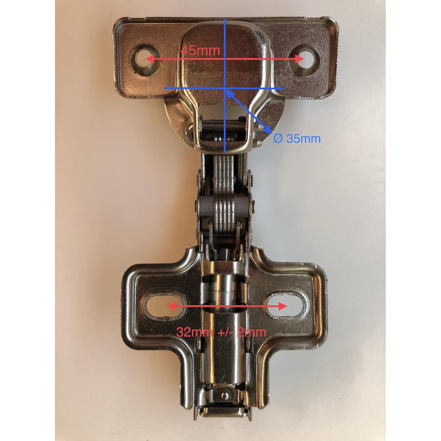 NELI Set of Hinges (New) with Soft Close for Besta (NELI 2er-Set)