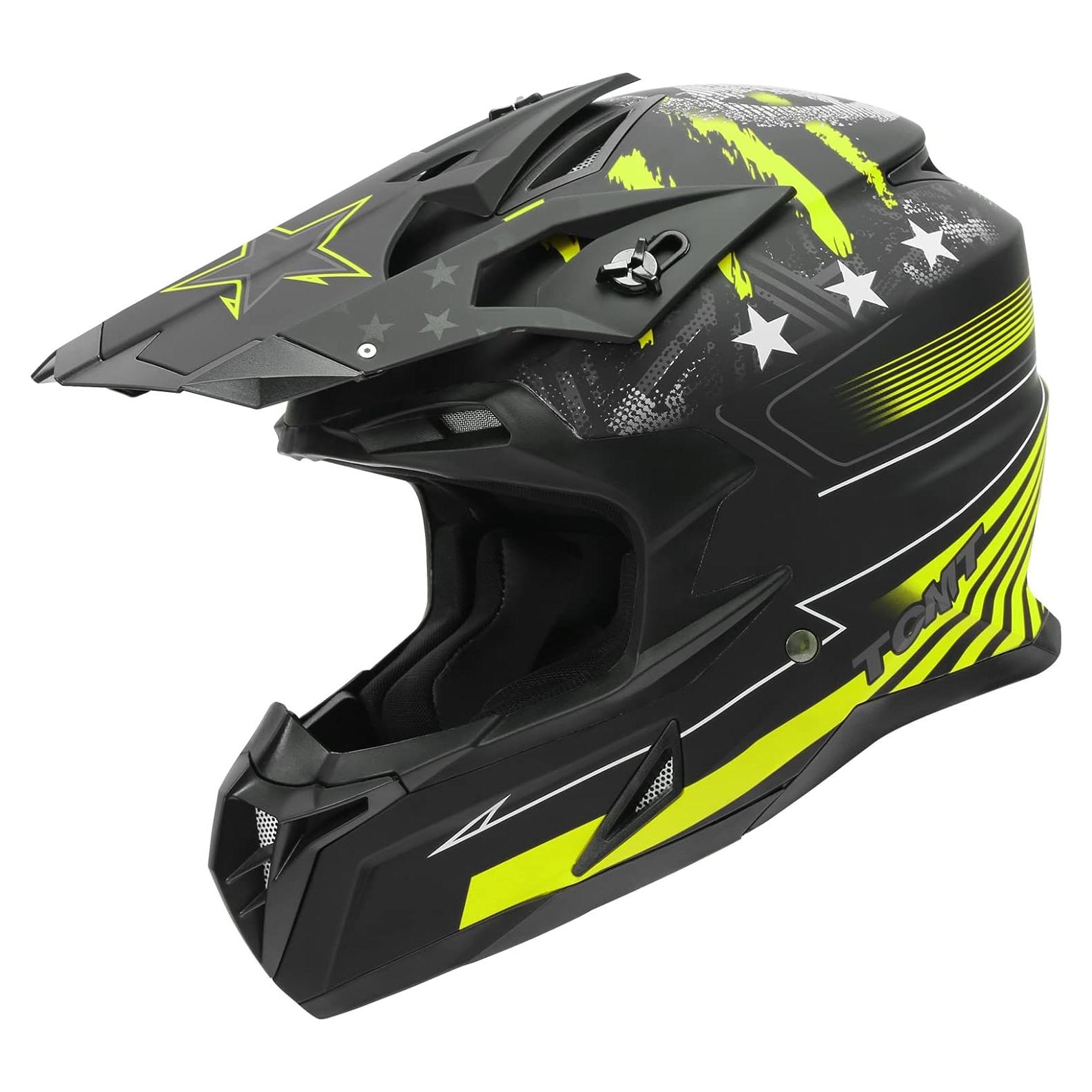 Casco Completo TCT-MOTORPARTS Negro Grande Motocross