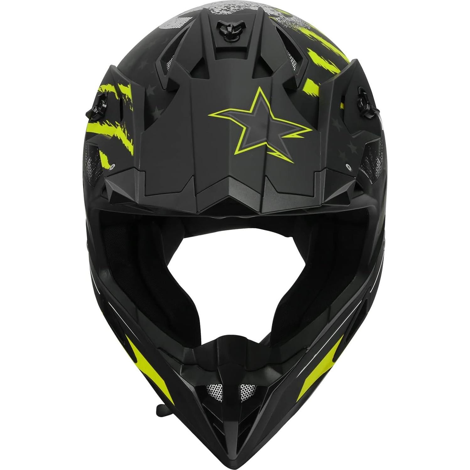 Casco Completo TCT-MOTORPARTS Negro Grande Motocross