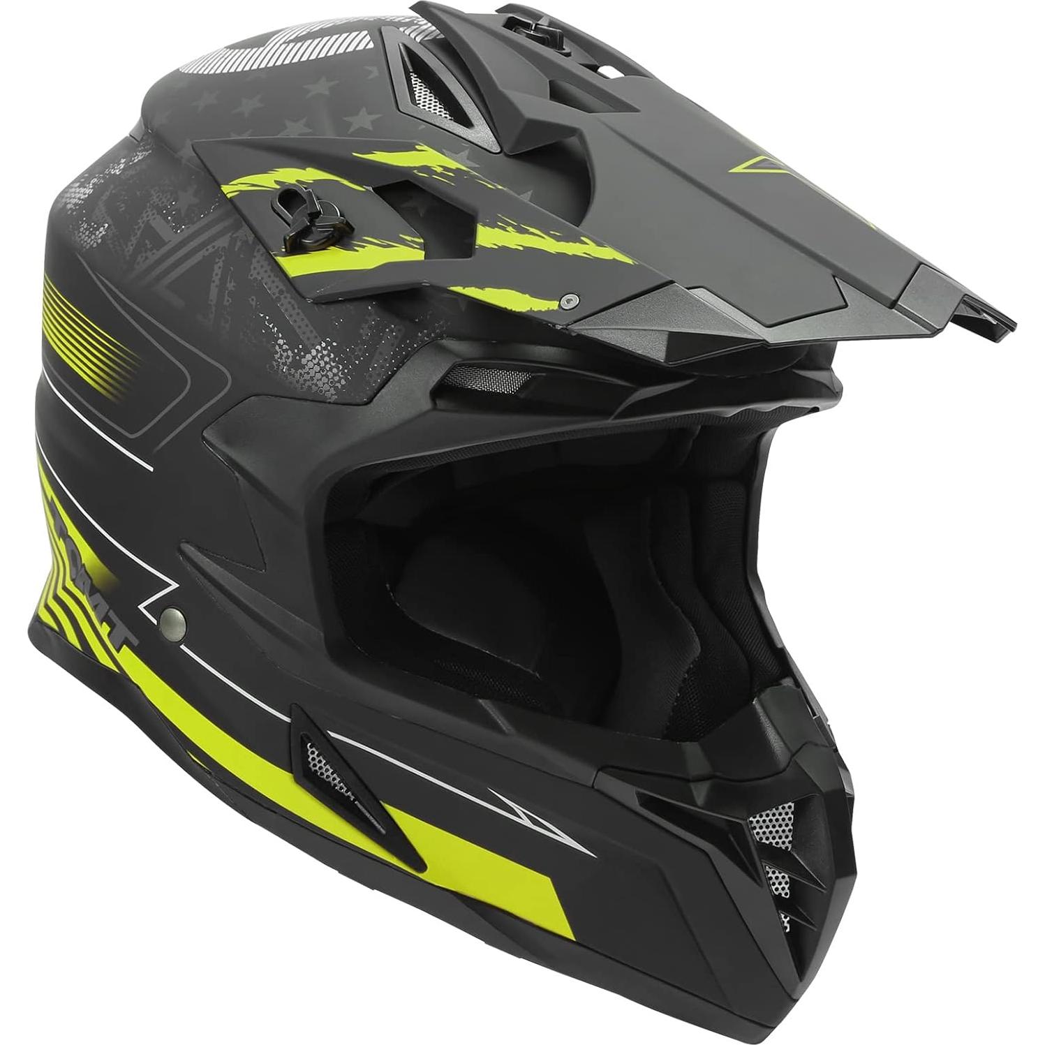 Casco Completo TCT-MOTORPARTS Negro Grande Motocross