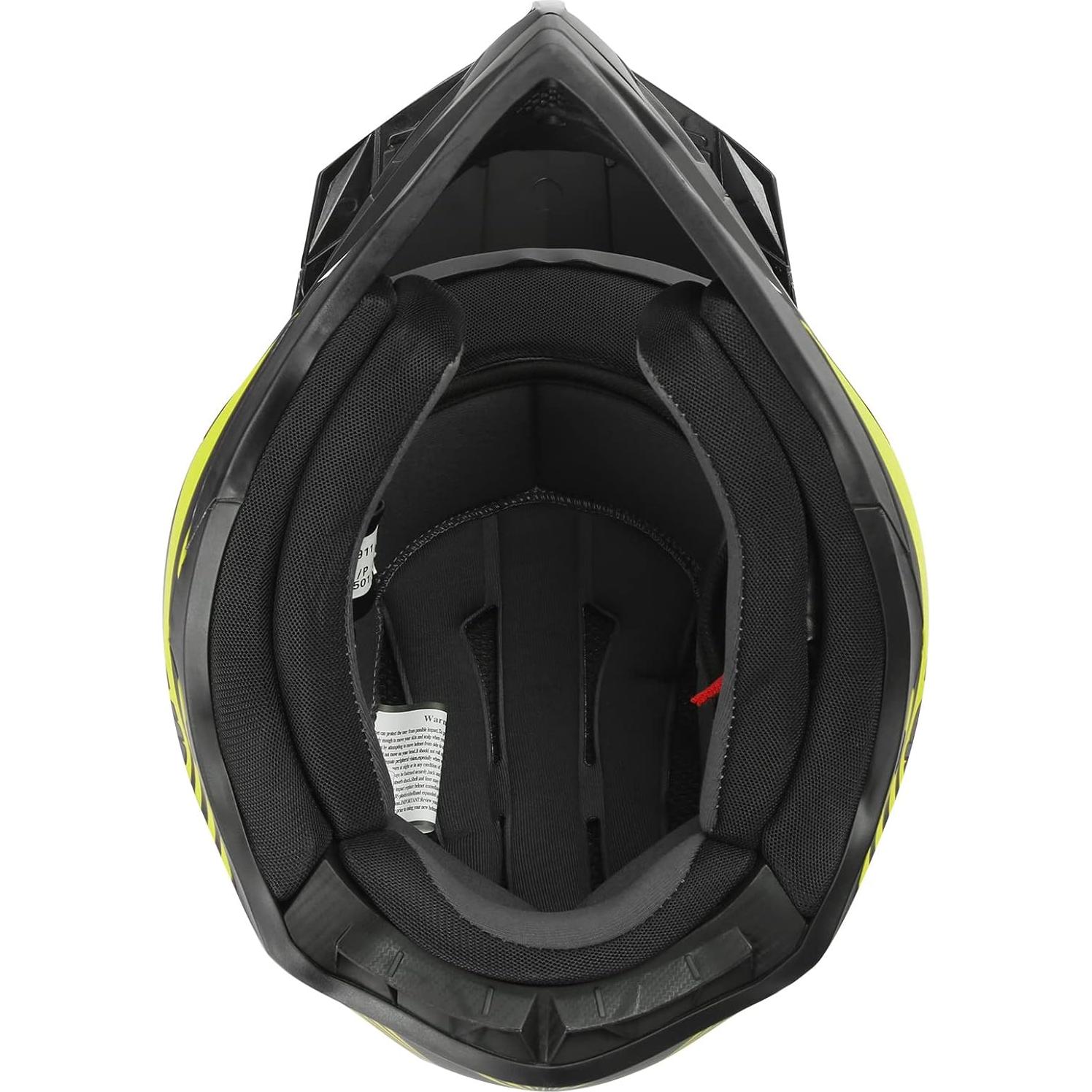 Casco Completo TCT-MOTORPARTS Negro Grande Motocross