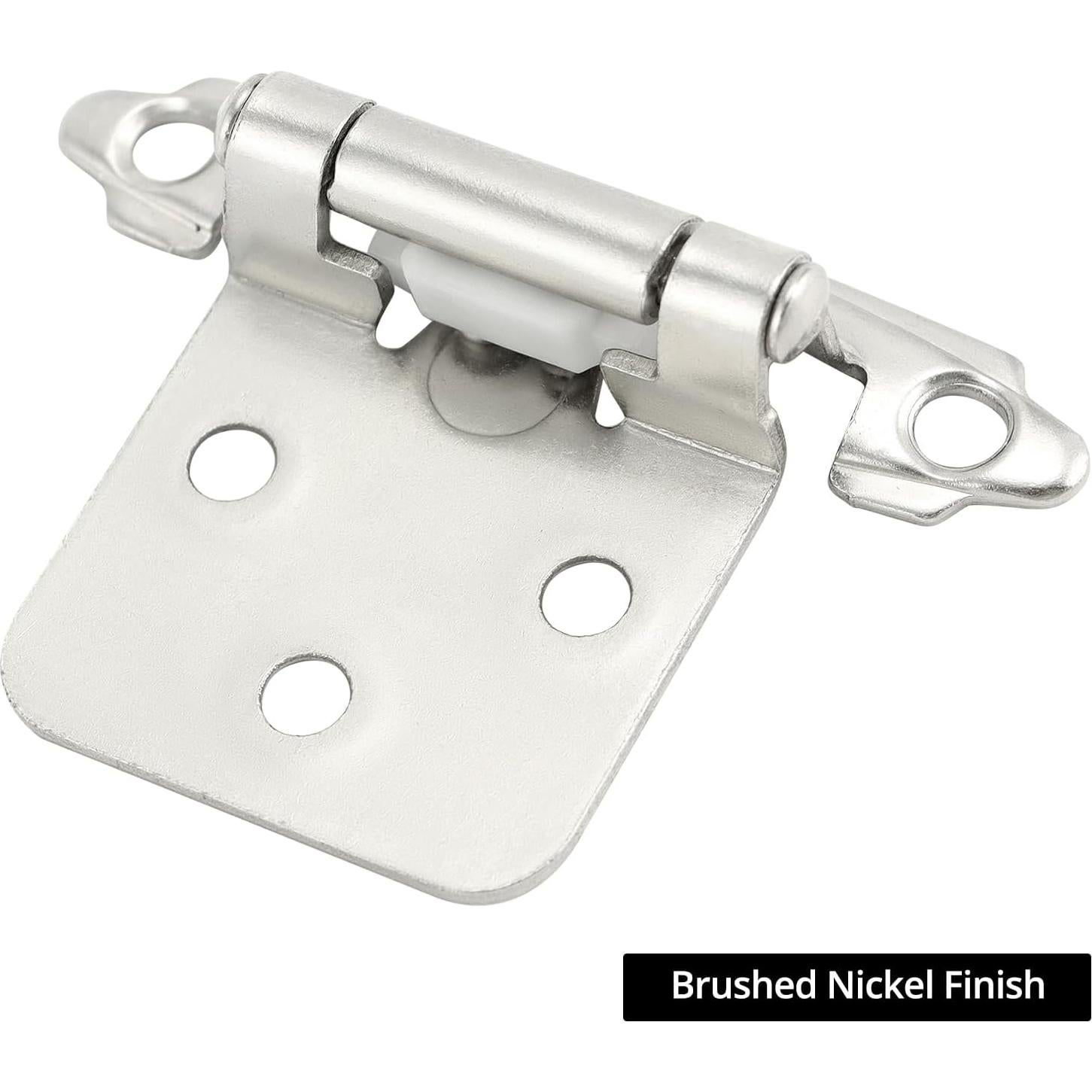 Bisagras de gabinete QWORK 25 pares acero inoxidable cepillado