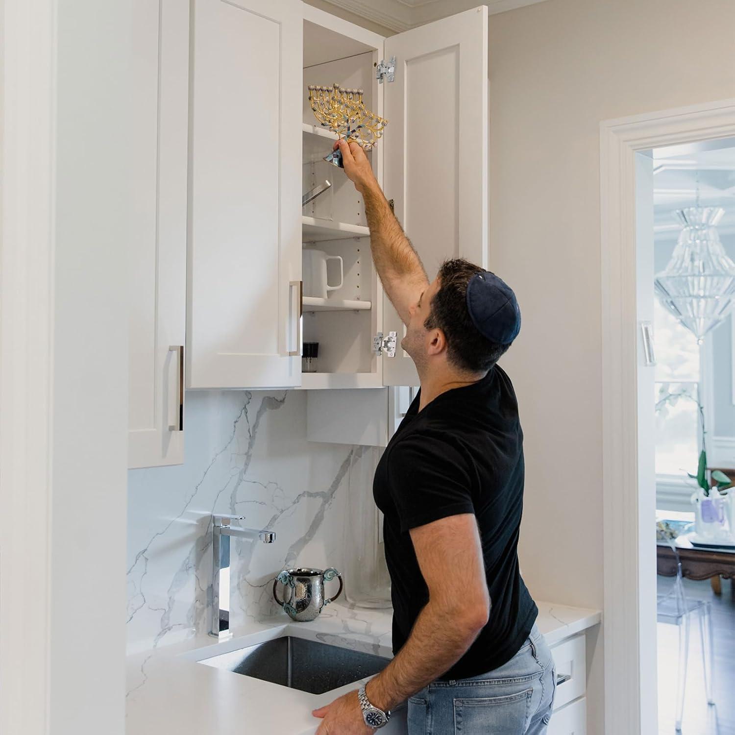 Bisagras de Gabinete Cierre Suave FURNIWARE 10 Piezas 1-5/16" Níquel