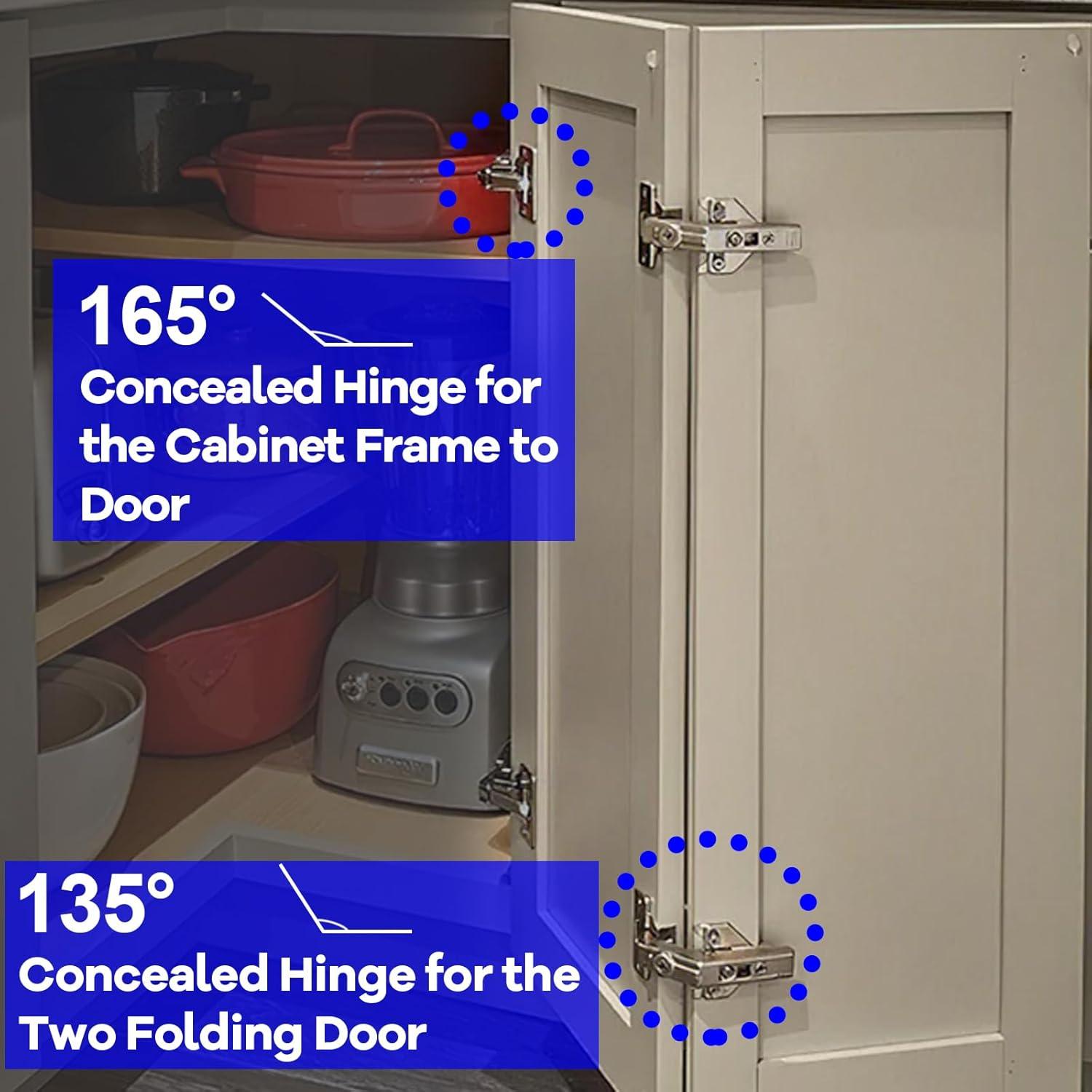 Bisagras de Gabinete Zorfeter 135 Grados - Paquete de 4