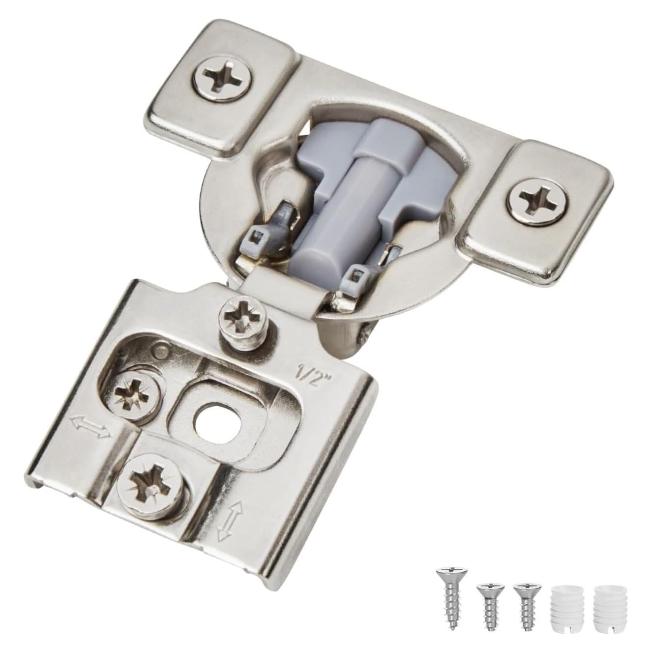 Paquete de 20 bisagras ocultas OWODI 1/2" acero inoxidable