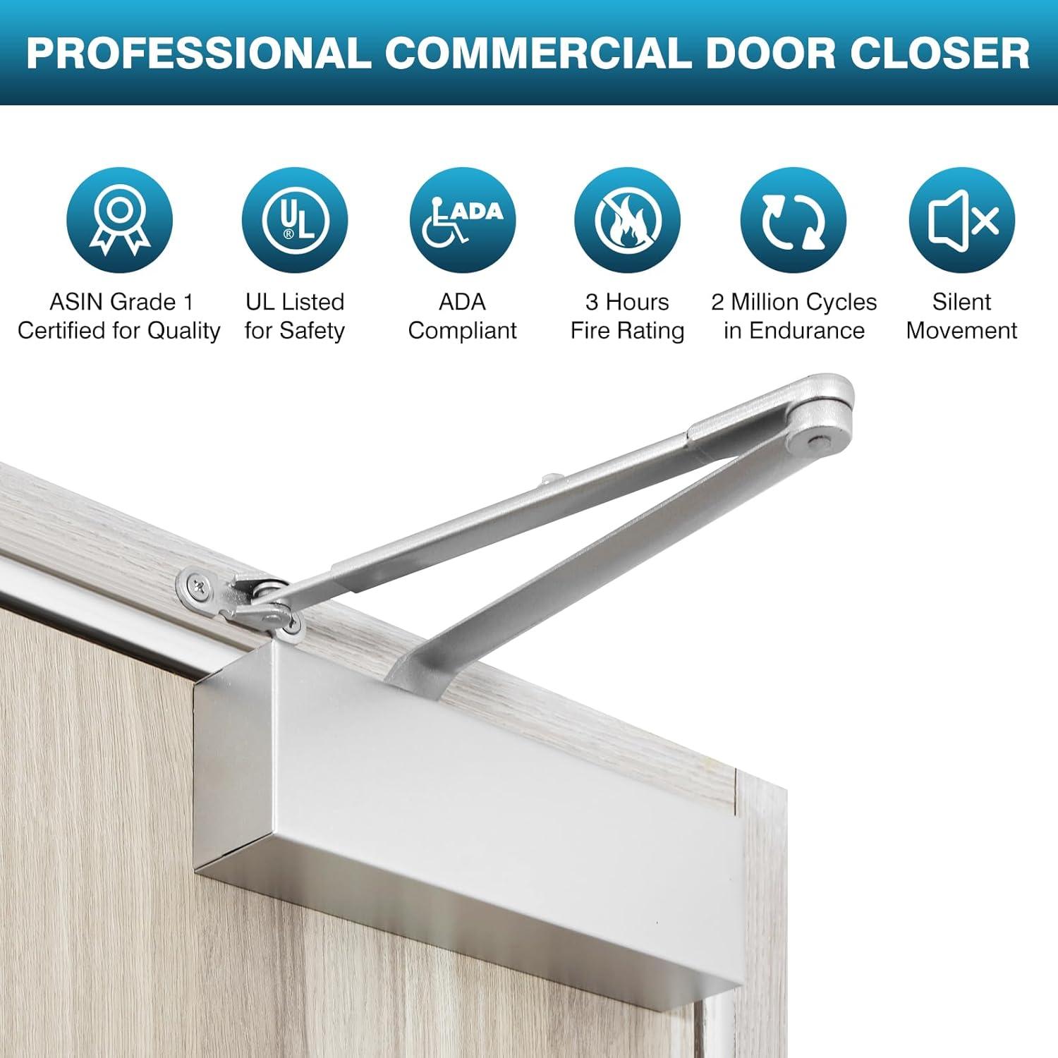 Cierre Automático IRONWALLS para Puertas hasta 150kg Ajustable