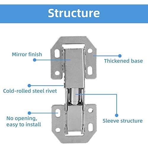 10 Bisagras de Gabinete Strnek Acero Inoxidable Cierre Suave