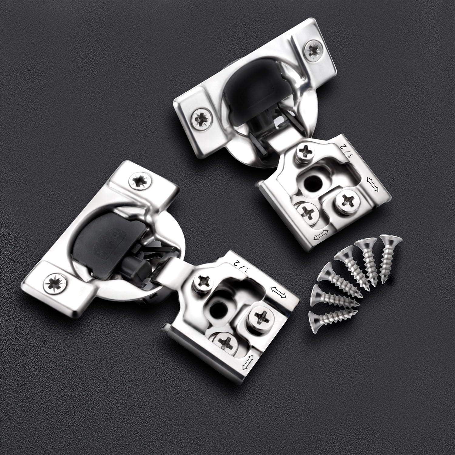 Paquete de 20 bisagras de cierre suave Luokim 35mm acero inoxidable