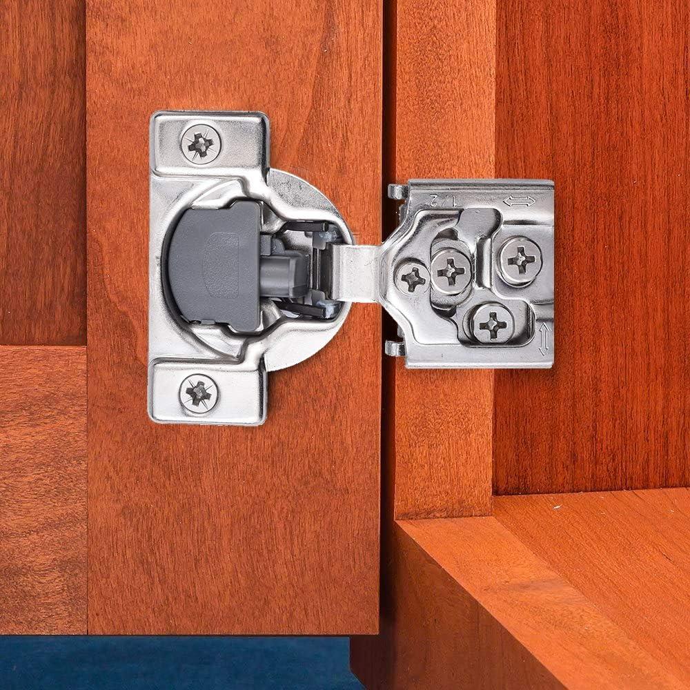 Paquete de 20 bisagras de cierre suave Luokim 35mm acero inoxidable