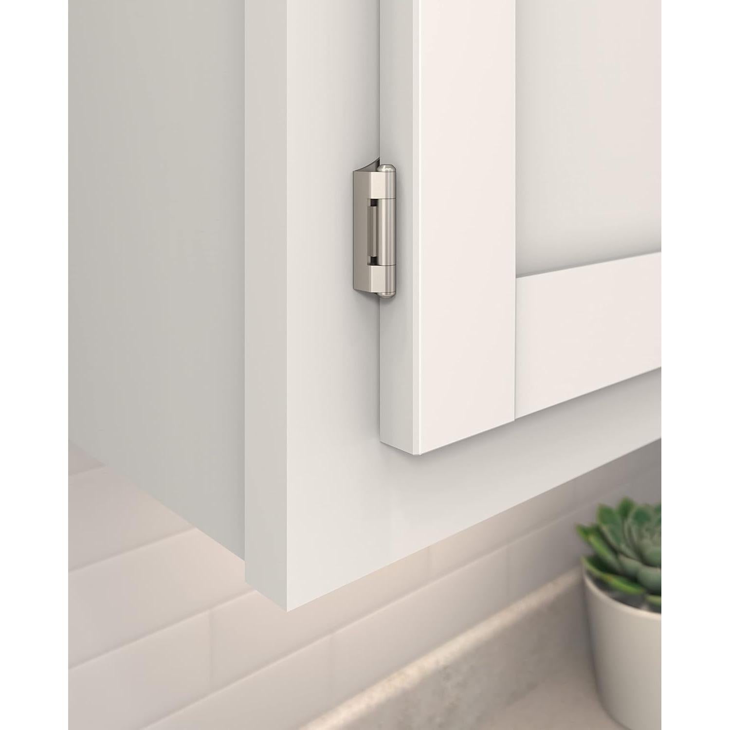 Bisagra desmontable doble Amerock 1/4" (6mm) níquel satinado - 2 unidades