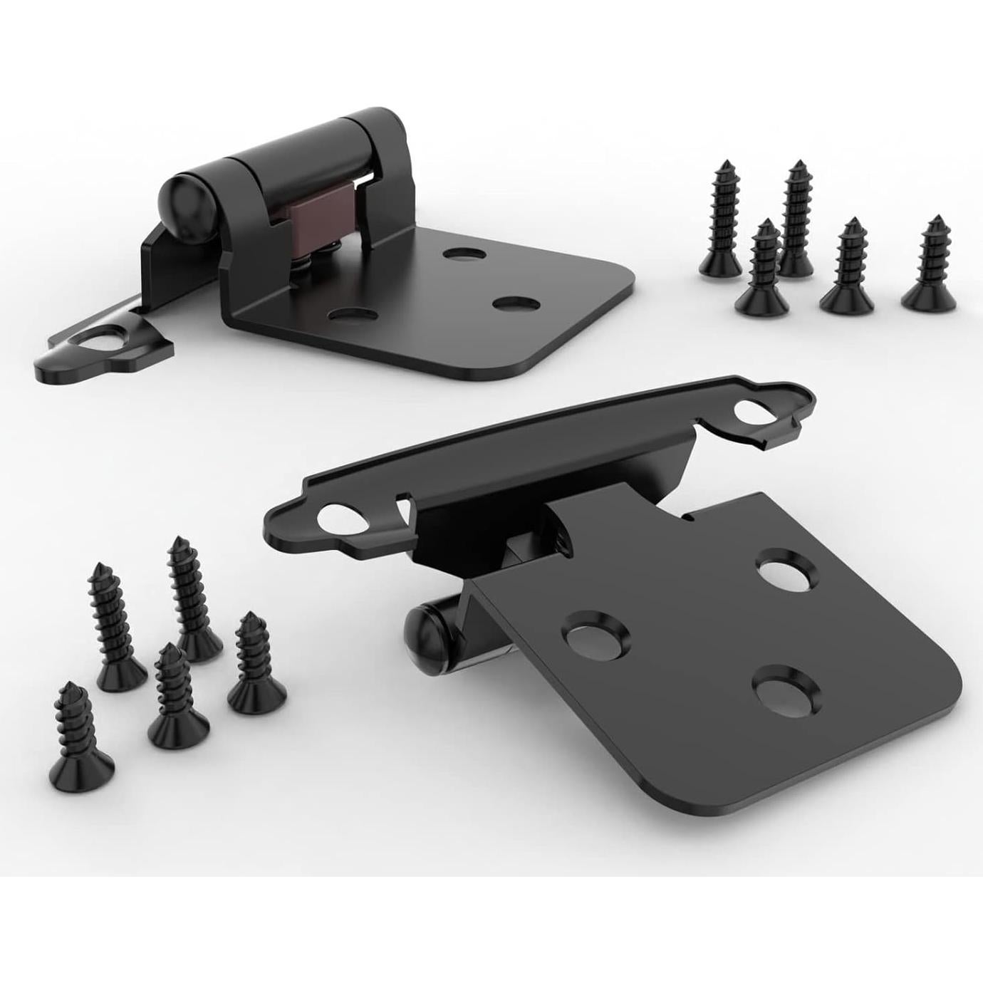 Bisagras de Gabinete Chibery 50 Pzas 1/2" Cierre Automático Negro Mate