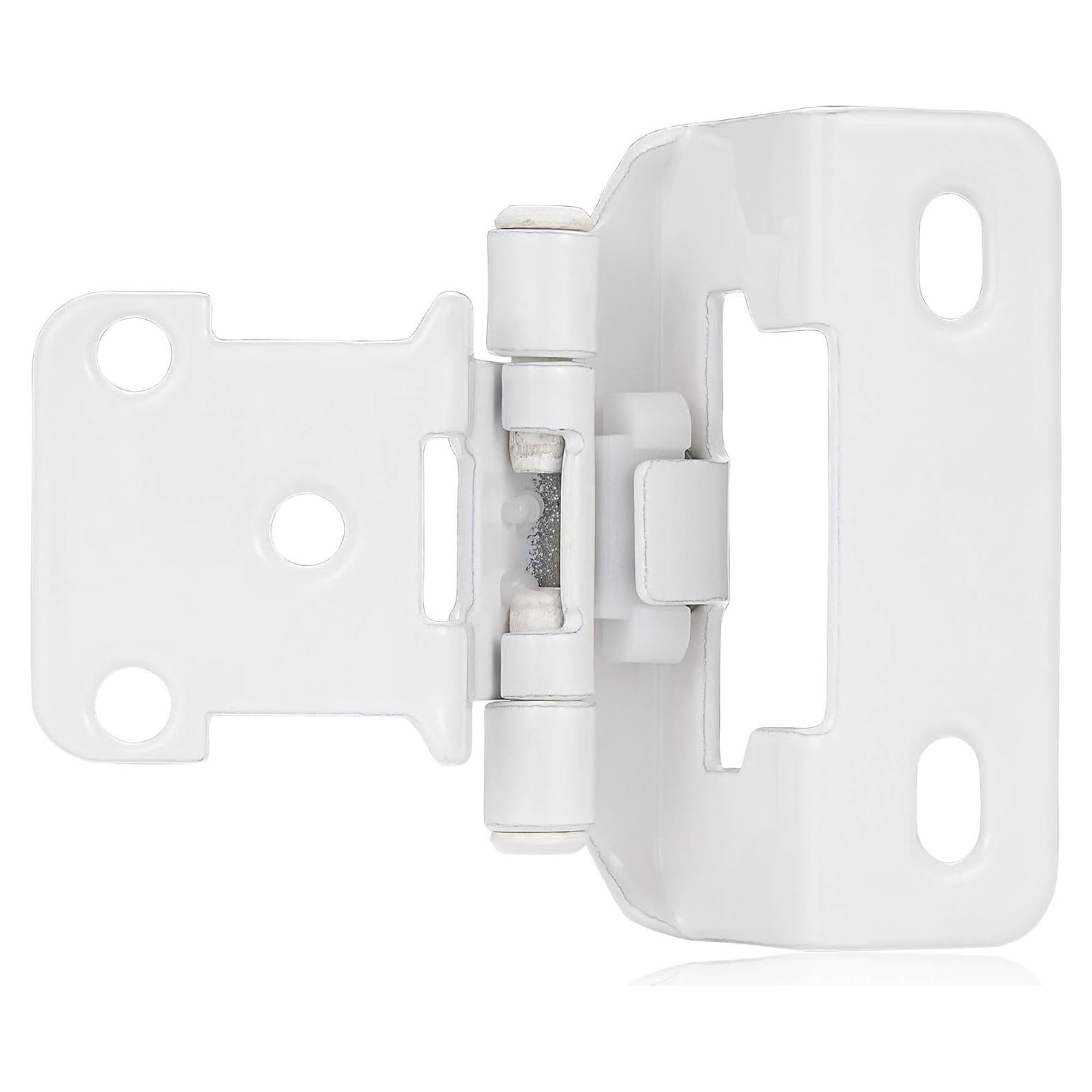 Paquete de 4 bisagras blancas Vallecloud para armarios