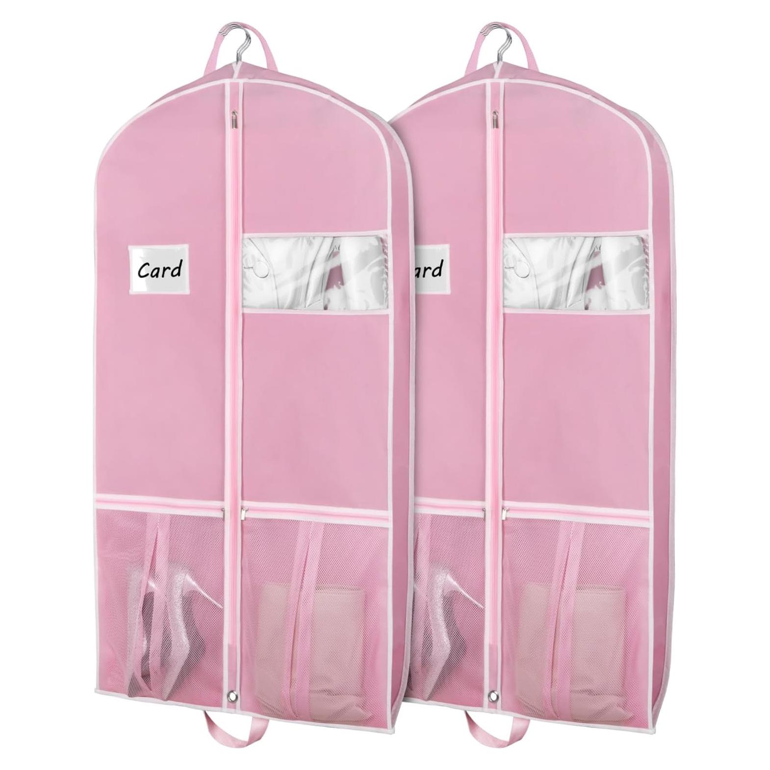 Bolsas de Ropa Colgantes Zilink 43" Rosa - 2 Piezas