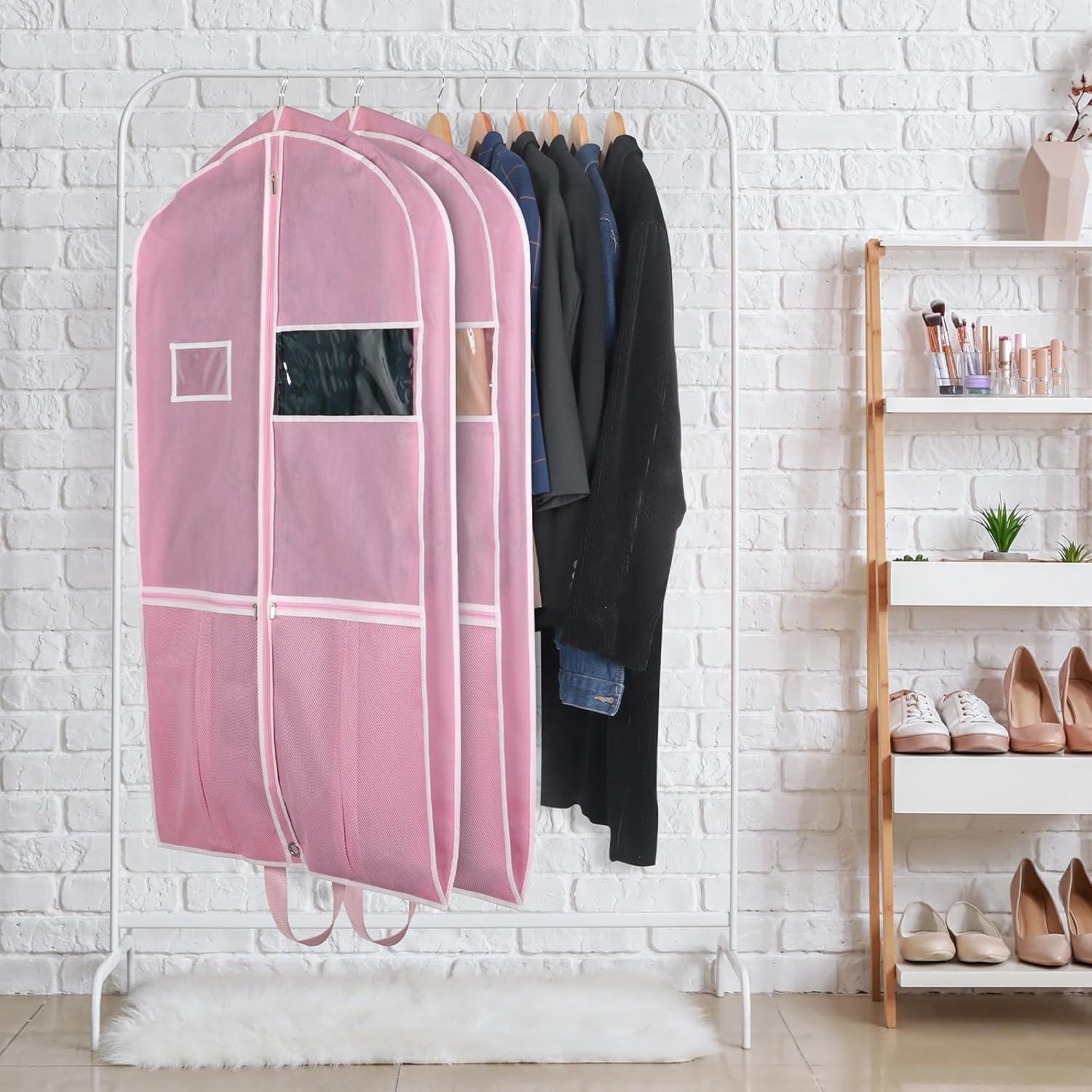 Bolsas de Ropa Colgantes Zilink 43" Rosa - 2 Piezas