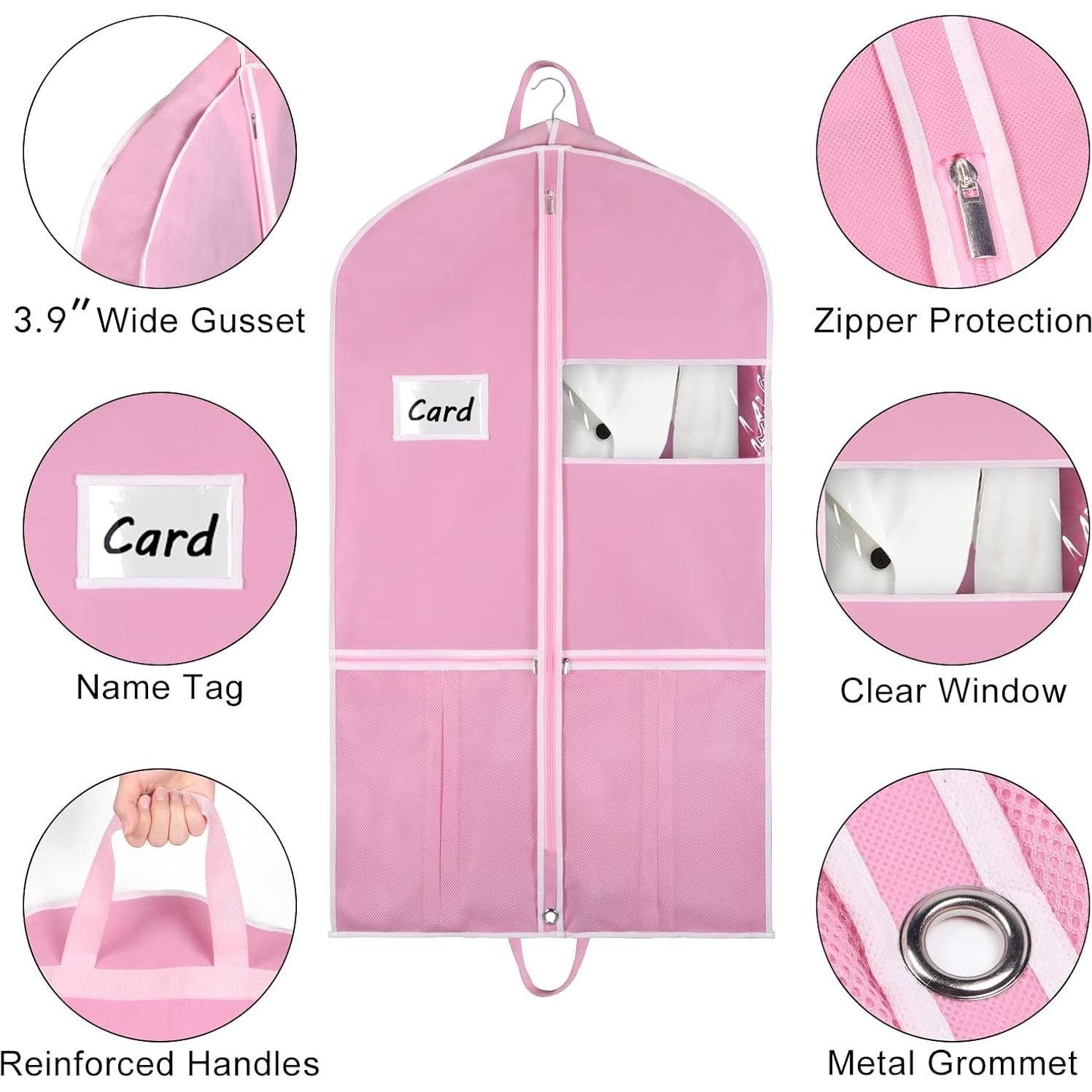 Bolsas de Ropa Colgantes Zilink 43" Rosa - 2 Piezas