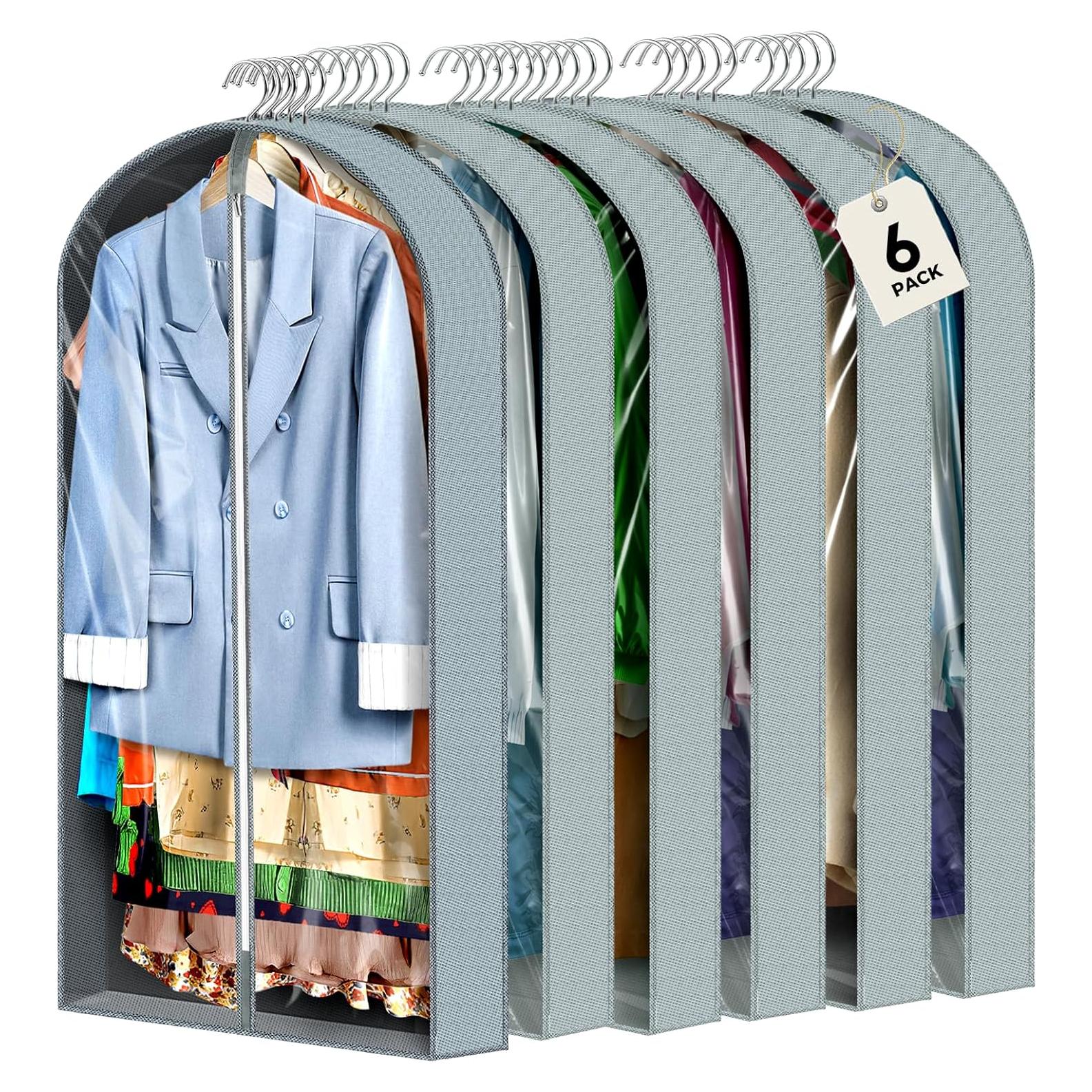 Bolsas de Ropa Colgantes AURUZA 6 Pcs 101.6 cm Transparente