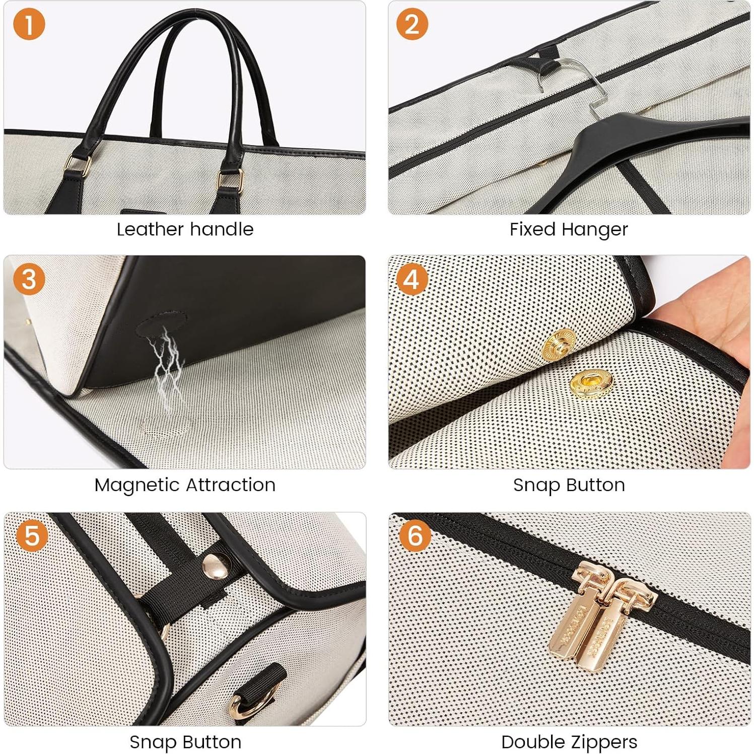 Bolsa de Ropa LOVEVOOK 3 en 1 para Viaje - Negro Sanger