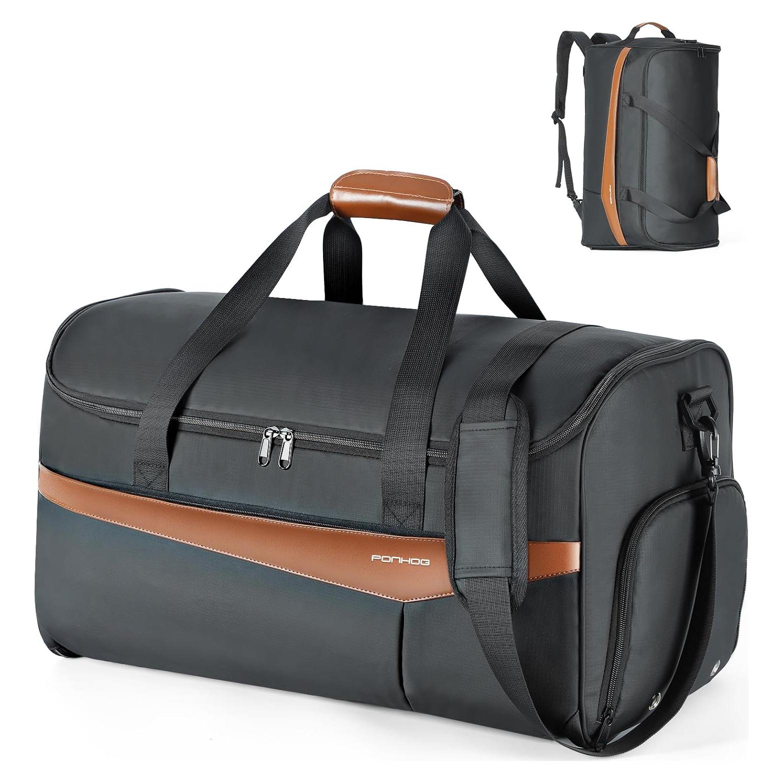 Bolsa de Ropa de Viaje Ponhog 3 en 1 Duffle 50L Negra