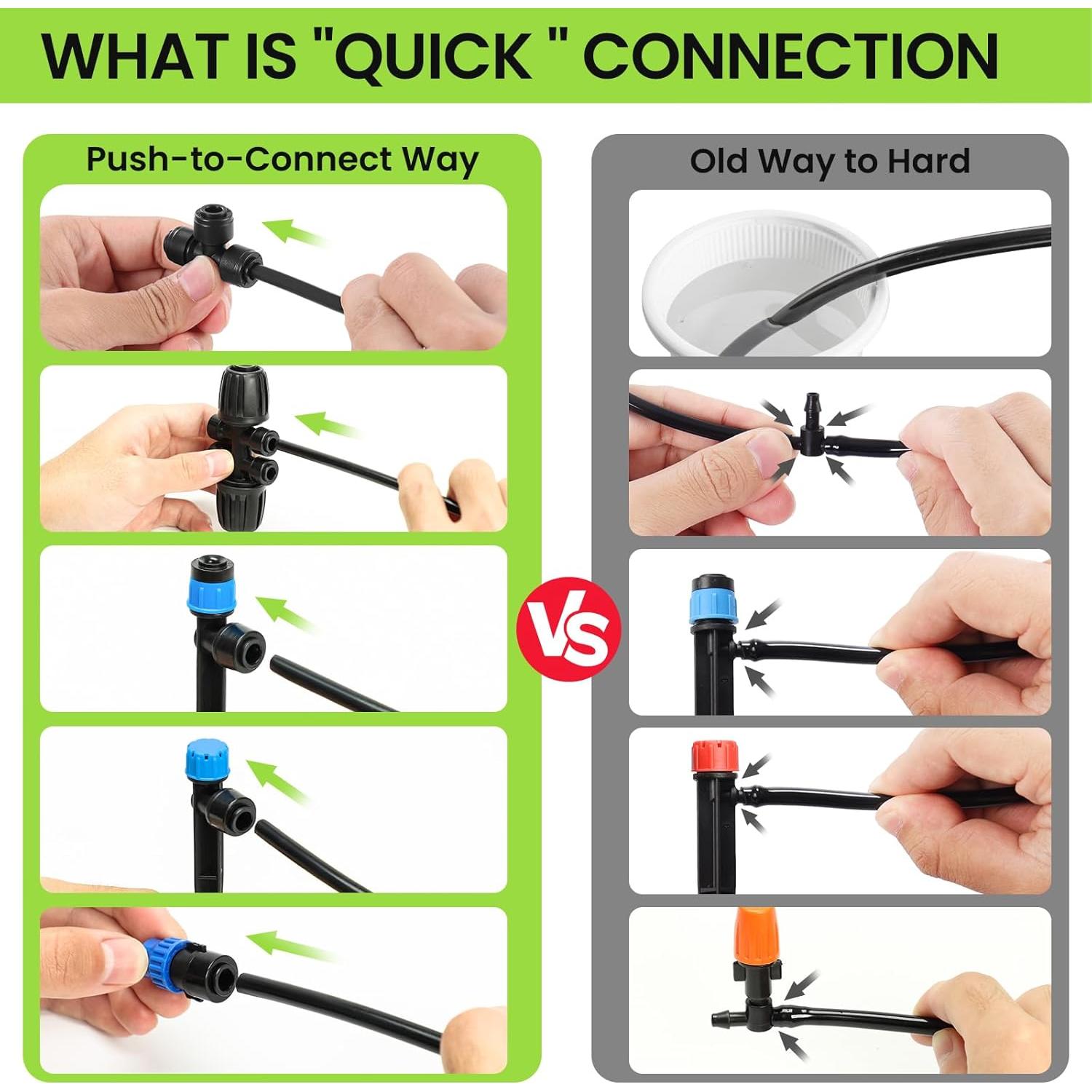 Sistema de Riego por Goteo Bonviee 230FT Ajustable Jardín