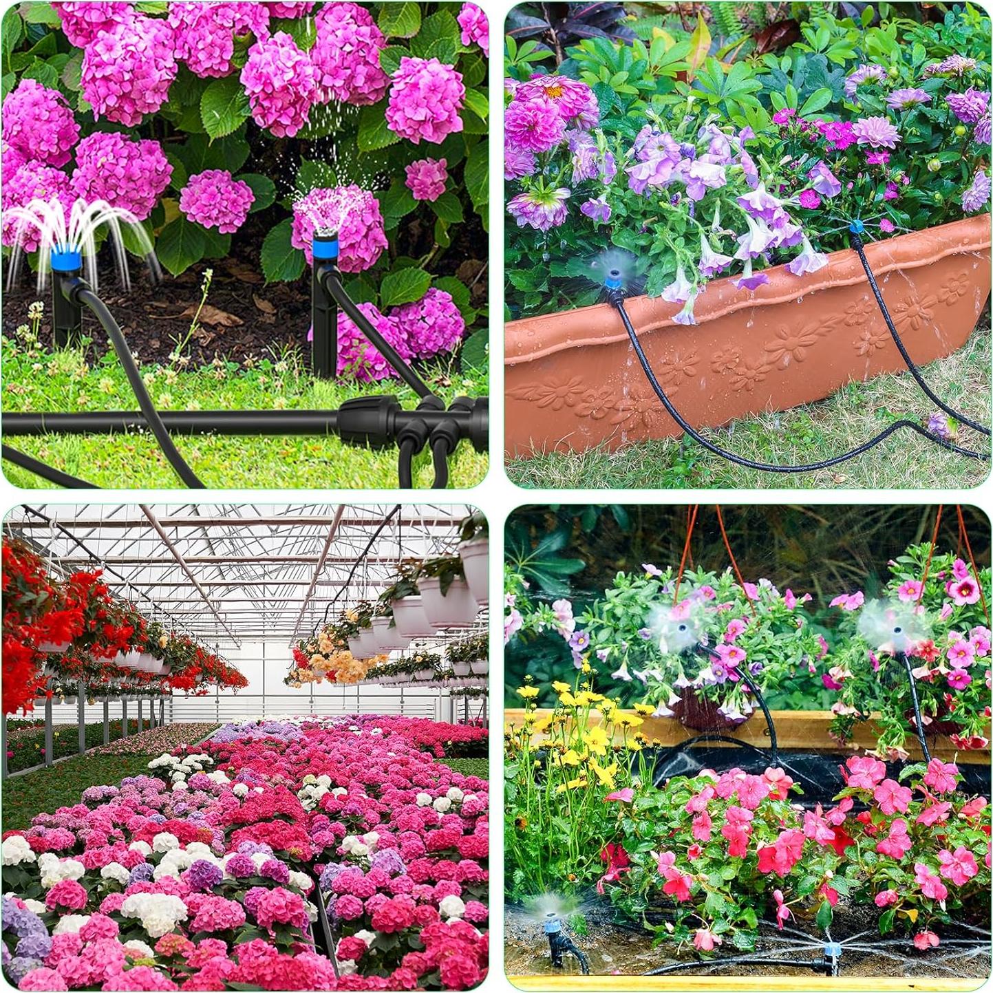 Sistema de Riego por Goteo Bonviee 230FT Ajustable Jardín