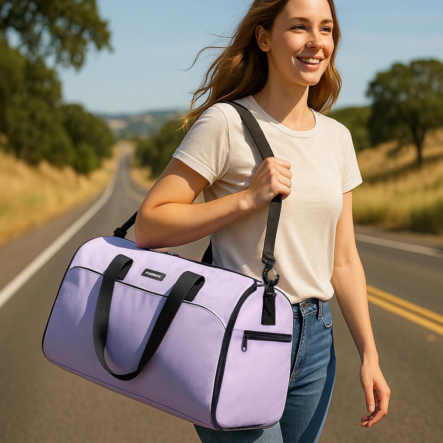 Bolsa de viaje tipo duffel 2 en 1 para prendas y laptop