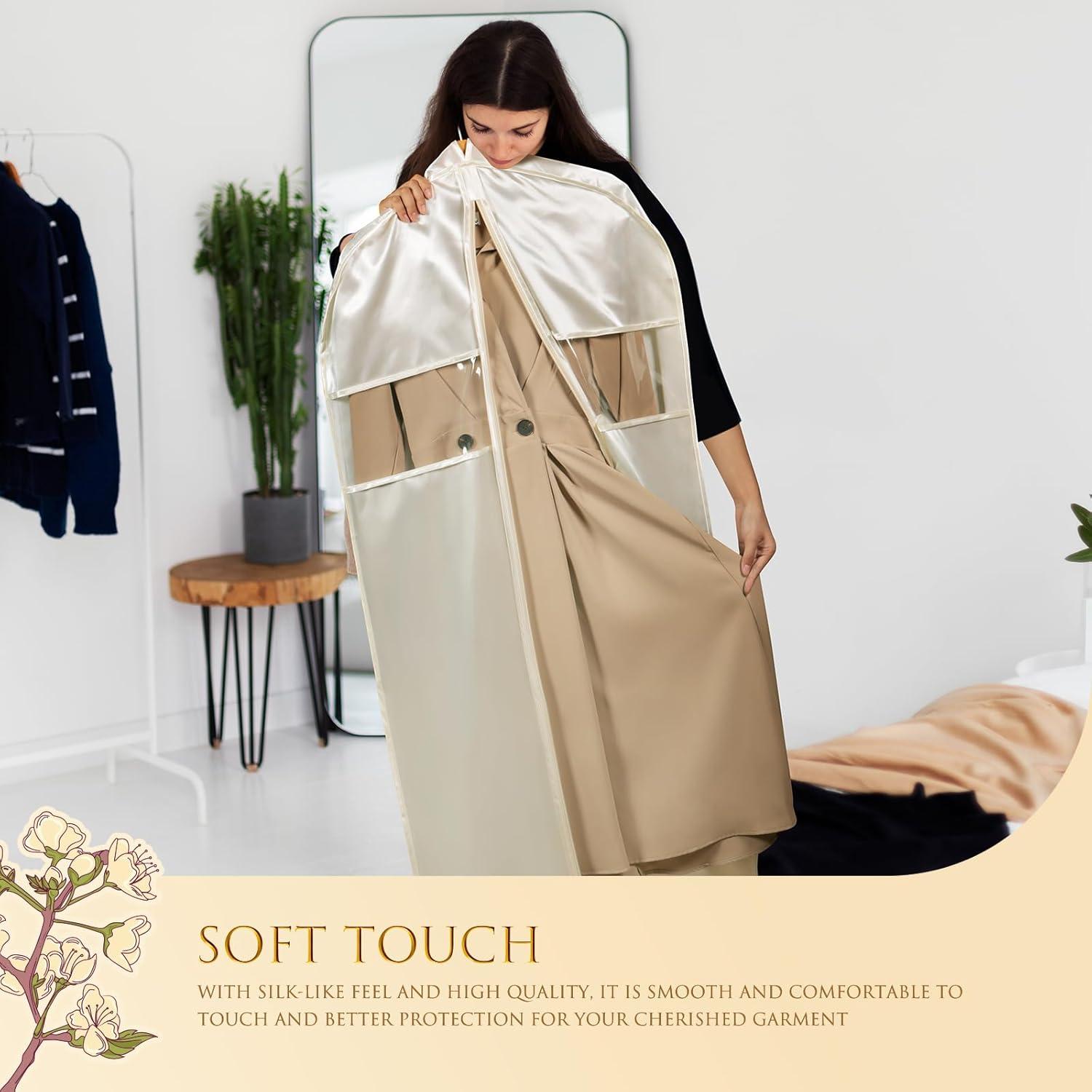 Bolsas de Ropa Colgantes Univivi 61x152 cm Albaricoque 2 Piezas