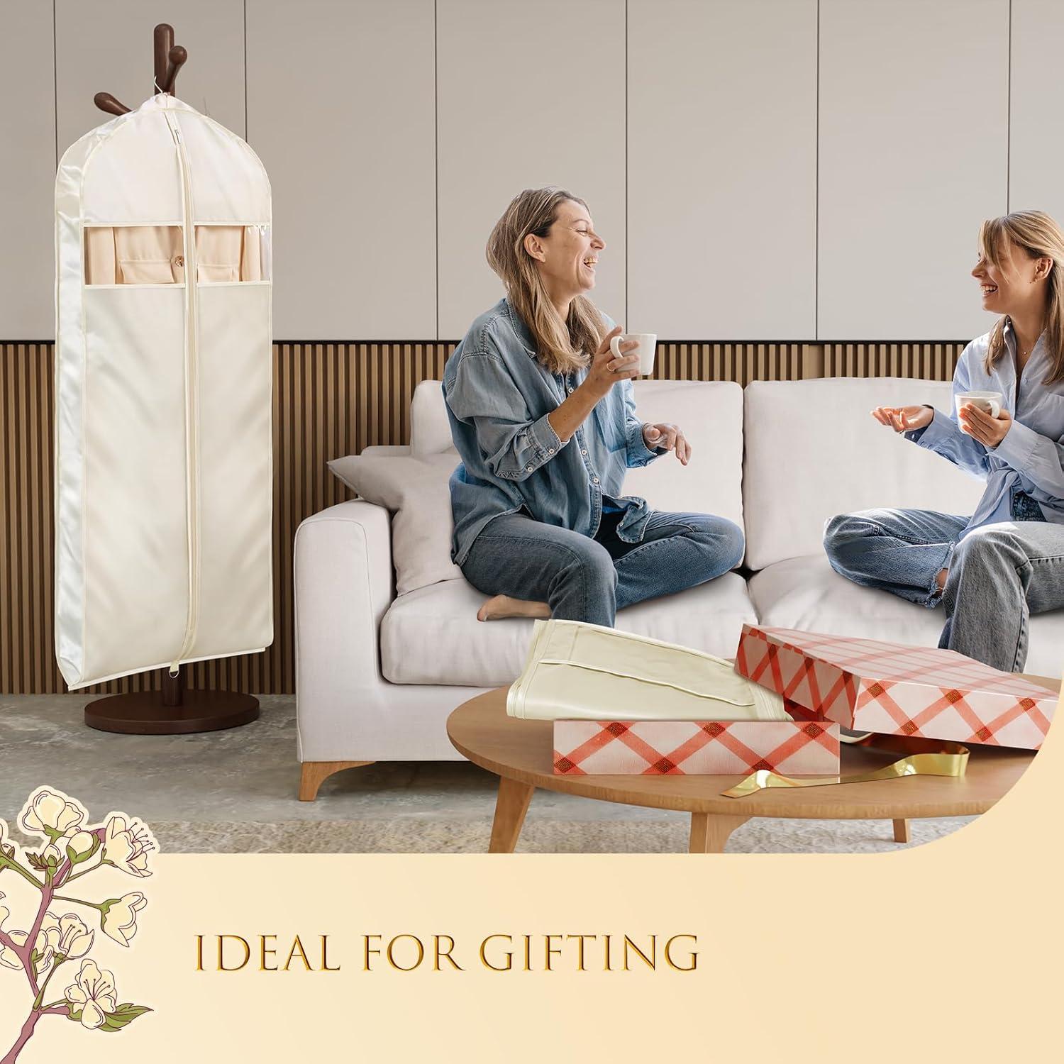 Bolsas de Ropa Colgantes Univivi 61x152 cm Albaricoque 2 Piezas