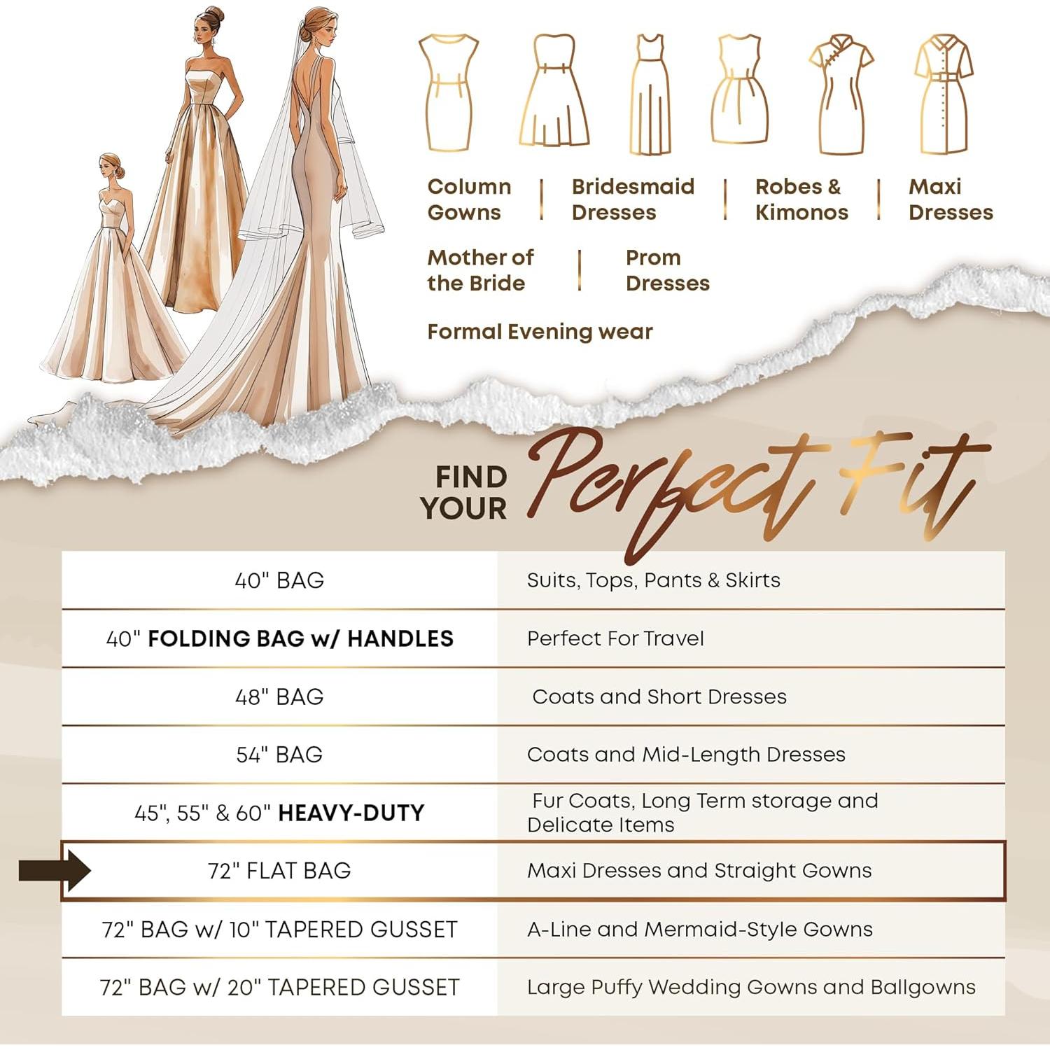 Bolsa de Vestido Larga 182.88 cm Your Bags - Protección y Almacenamiento