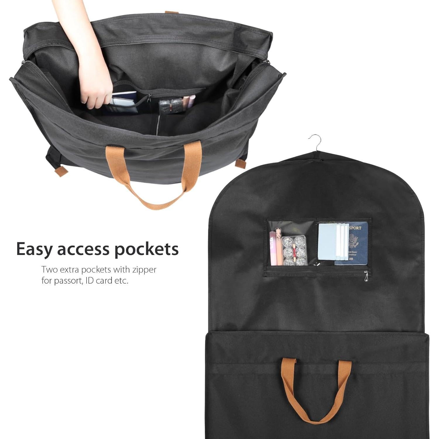 Zilink 72" Wedding Dress Garment Bag Dress Bags for Gowns Bridal Dress Travel Bag with 12”Gusseted and Accessory Pockets for Wedding Dress, Puffy Gowns [Upgraded Version]