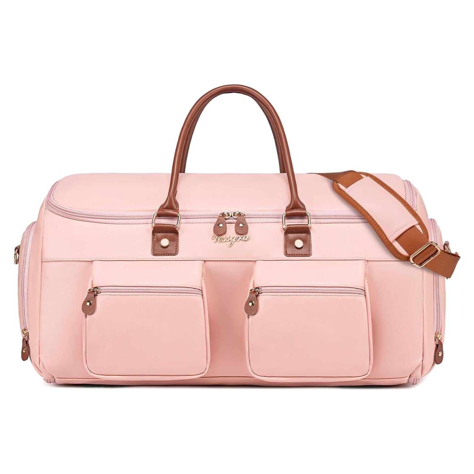 Bolsa Duffle de Ropa Convertible Geyatech Rosa 2 en 1