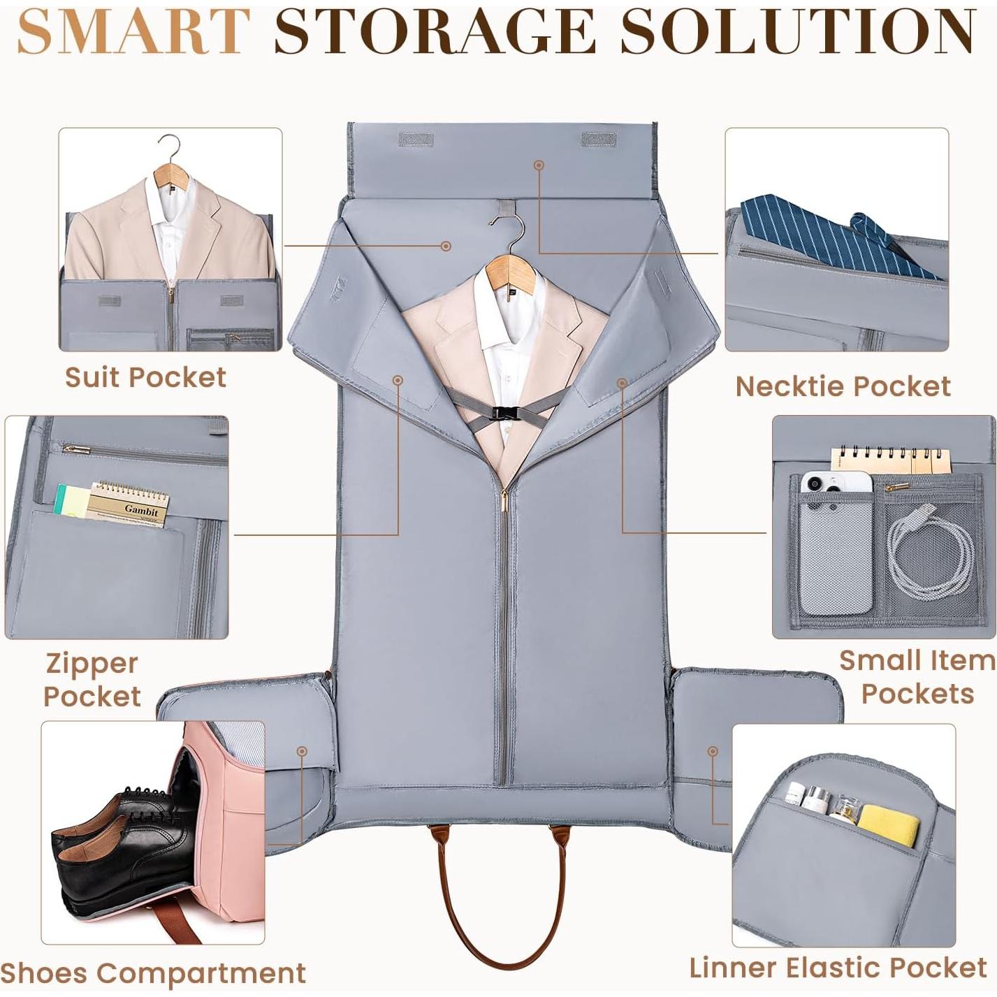 Bolsa Duffle de Ropa Convertible Geyatech Rosa 2 en 1