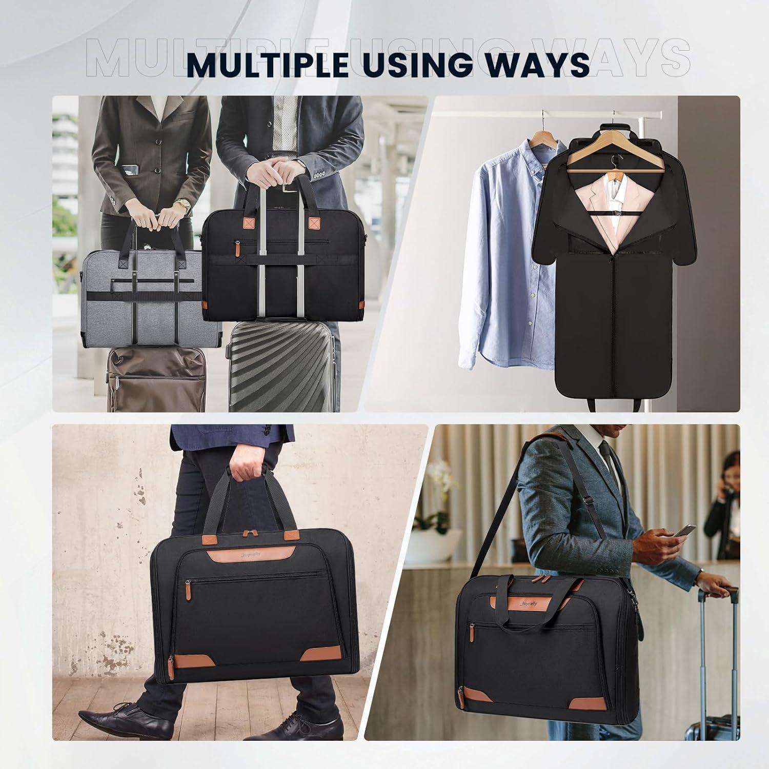 Bolsa de Ropa de Viaje Joyrally Negra Plegable 56.4x127 cm