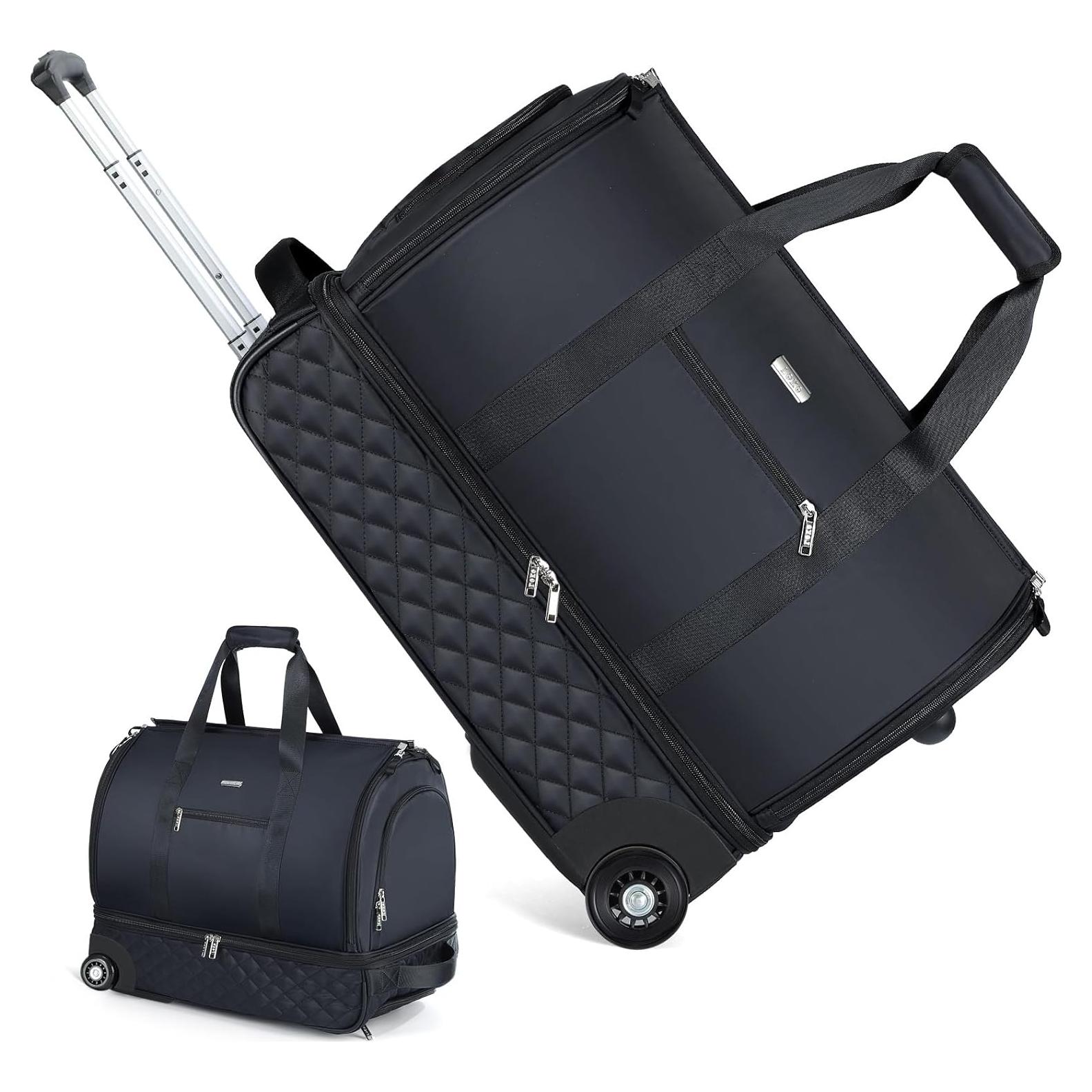 Bolsa de Ropa Rodante Lekeinchi 57L con Compartimento para Zapatos