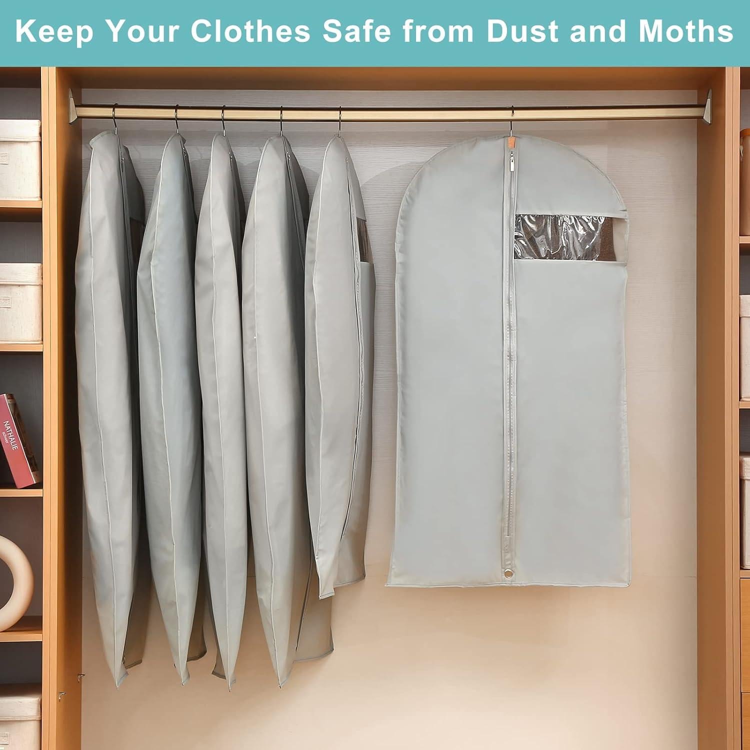 Paquete de 4 Bolsas de Vestido Perber 165 cm con Ventana